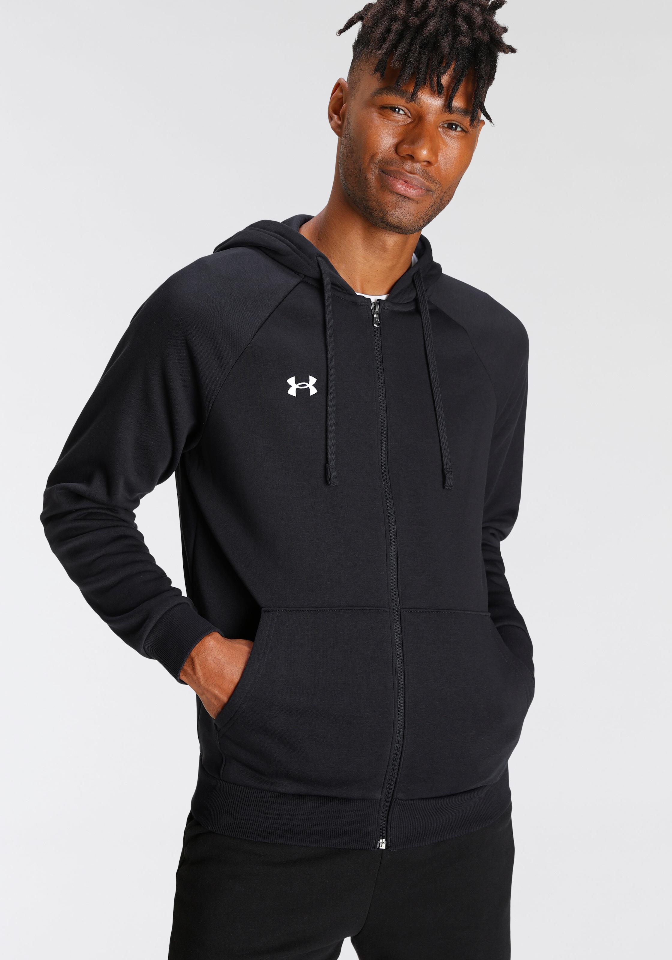 Image of Under Armour Sweatjacke "UA Rival Fleece-Hoodie mit durchgehendem Zip für" für Sportmode und aktive Freizeit, aus Baumwolle und Polyester