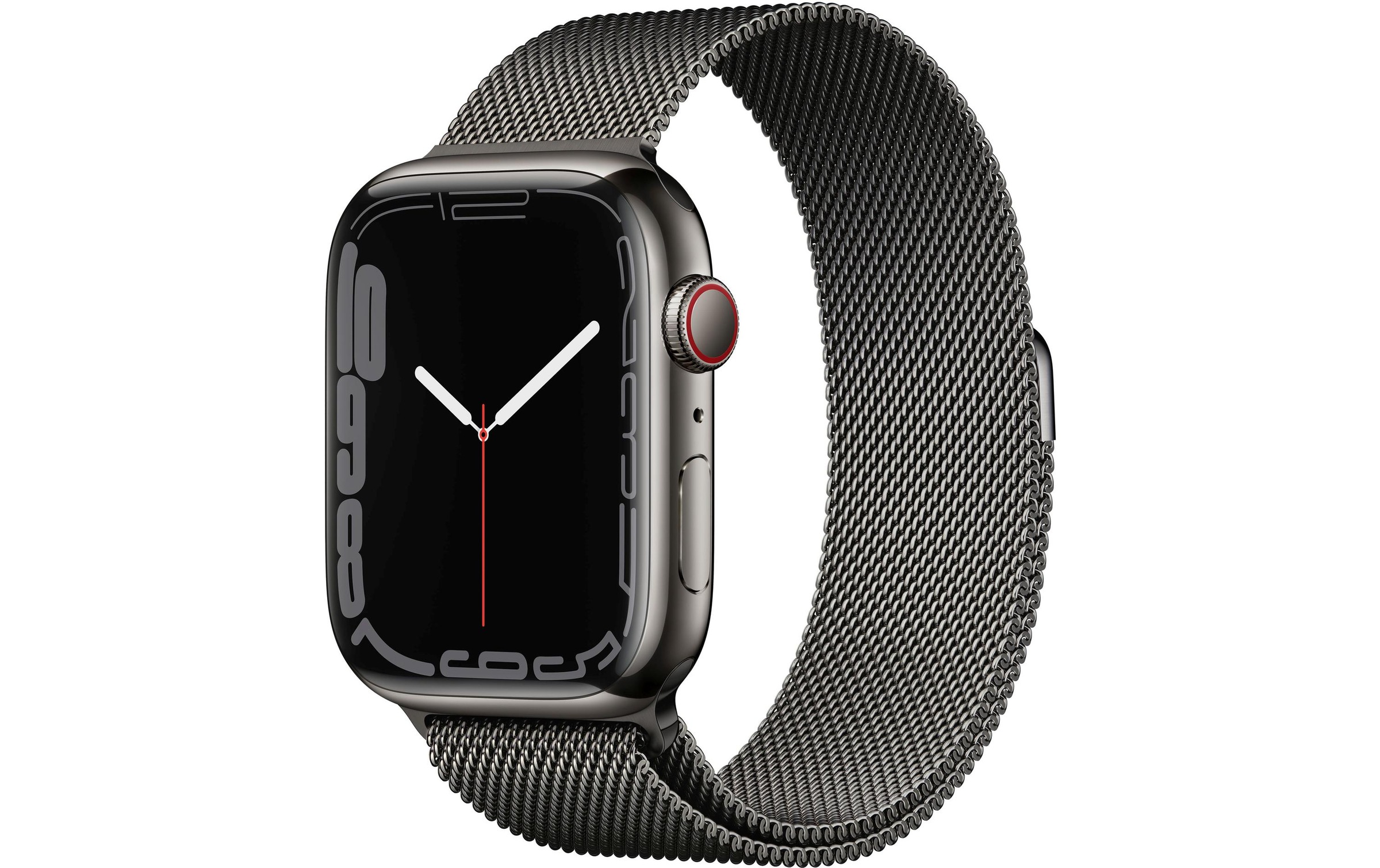 Image of Apple Smartwatch »Serie 7, GPS, 45 mm Edelstahlgehäuse mit Milanaise-Armband«, (Watch OS MKL33FD/A) bei Ackermann Versand Schweiz