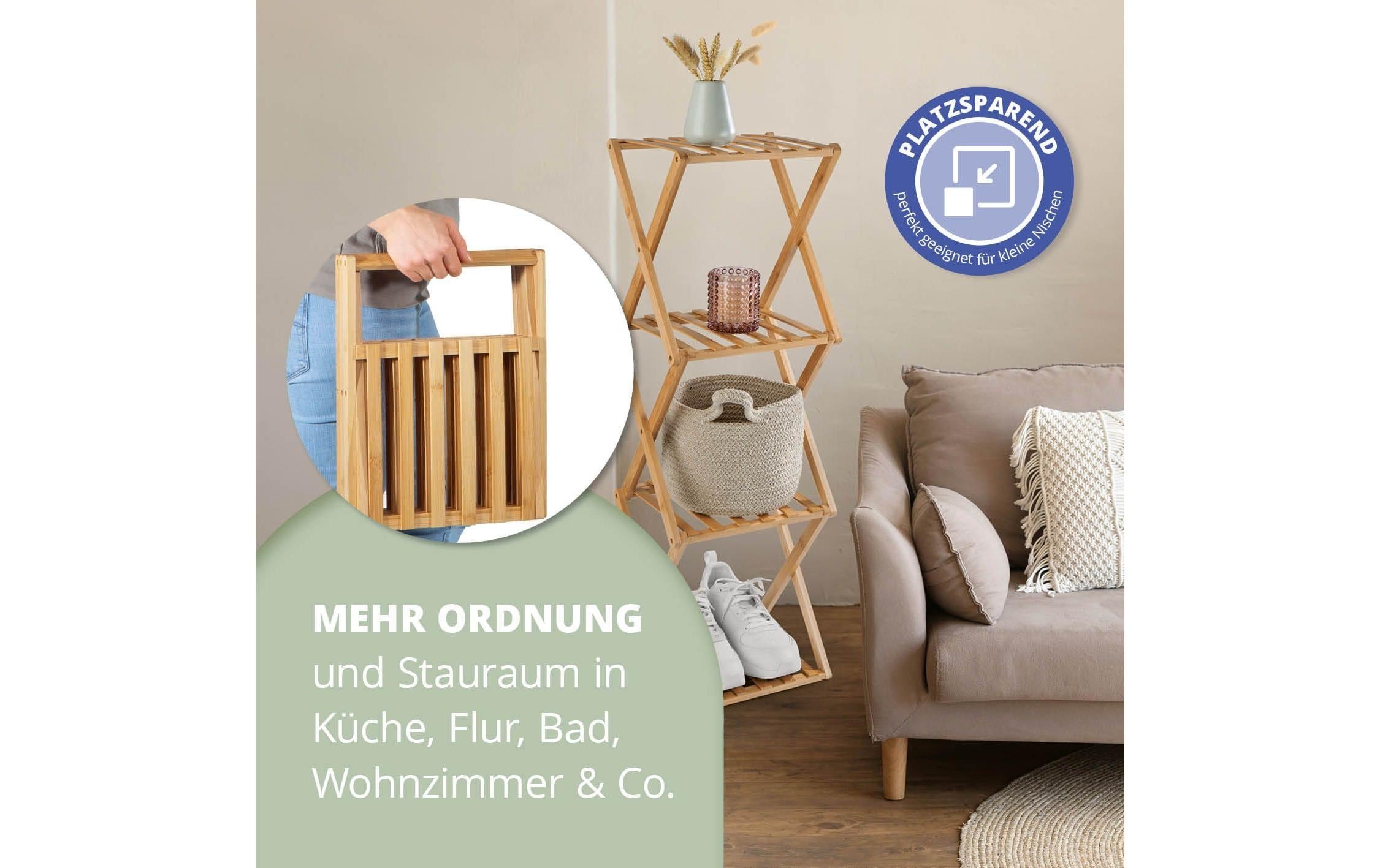 Lumaland Etagere »4 Etagen 85 x 28 x 25 cm«