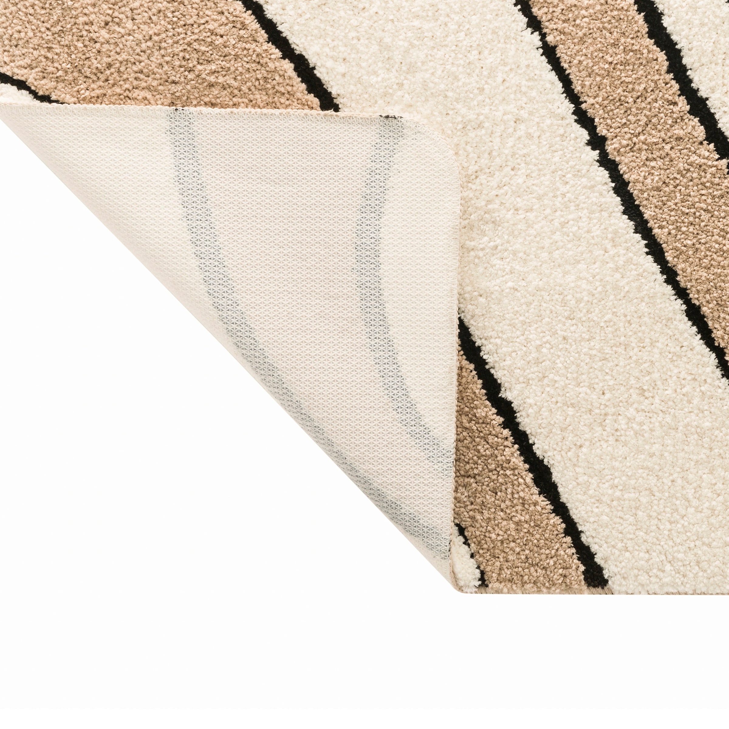 my home Badematte »Anna, Badvorleger, Badezimmer Teppich«, rutschhemmend beschichtet, fussbodenheizungsgeeignet-schnell trocknend, Badteppich, Hoch Tief Effekt, Modern, Weich, Wellen