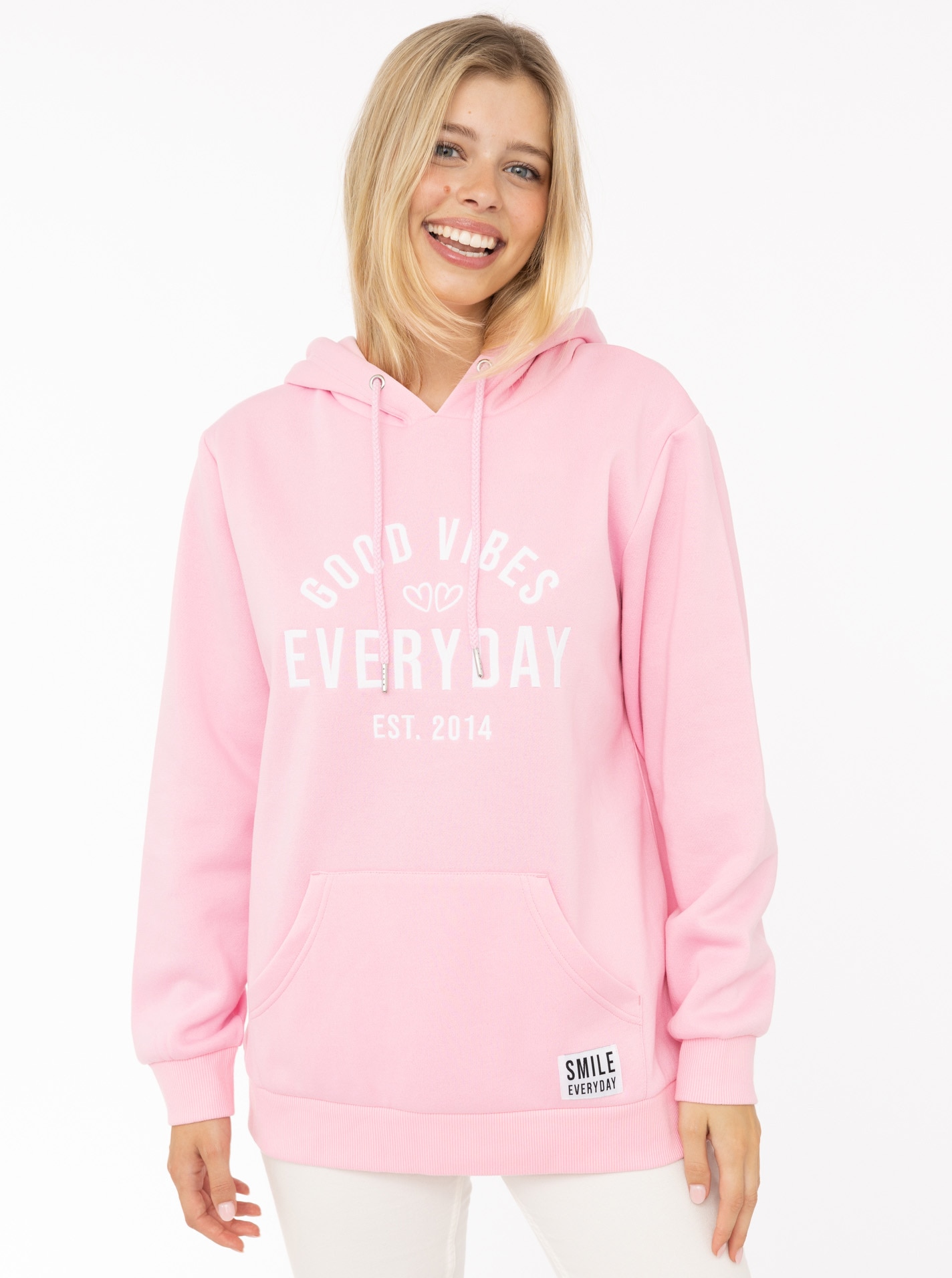 Image of Zwillingsherz Hoodie ""Everyday"", Mini-Me,mit Stickerei und positiver Botschaft
