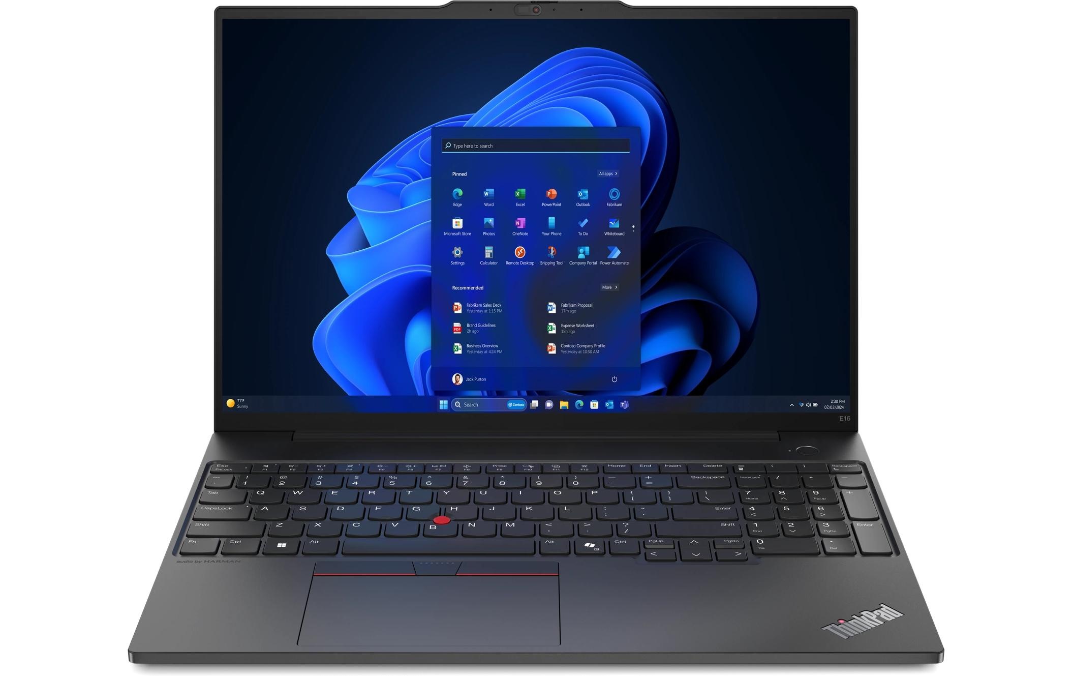 Lenovo Business-Notebook »ThinkPad E16 Gen. 2 (AMD)«, 40,48 cm, / 16 Zoll, AMD, Ryzen 7, Radeon