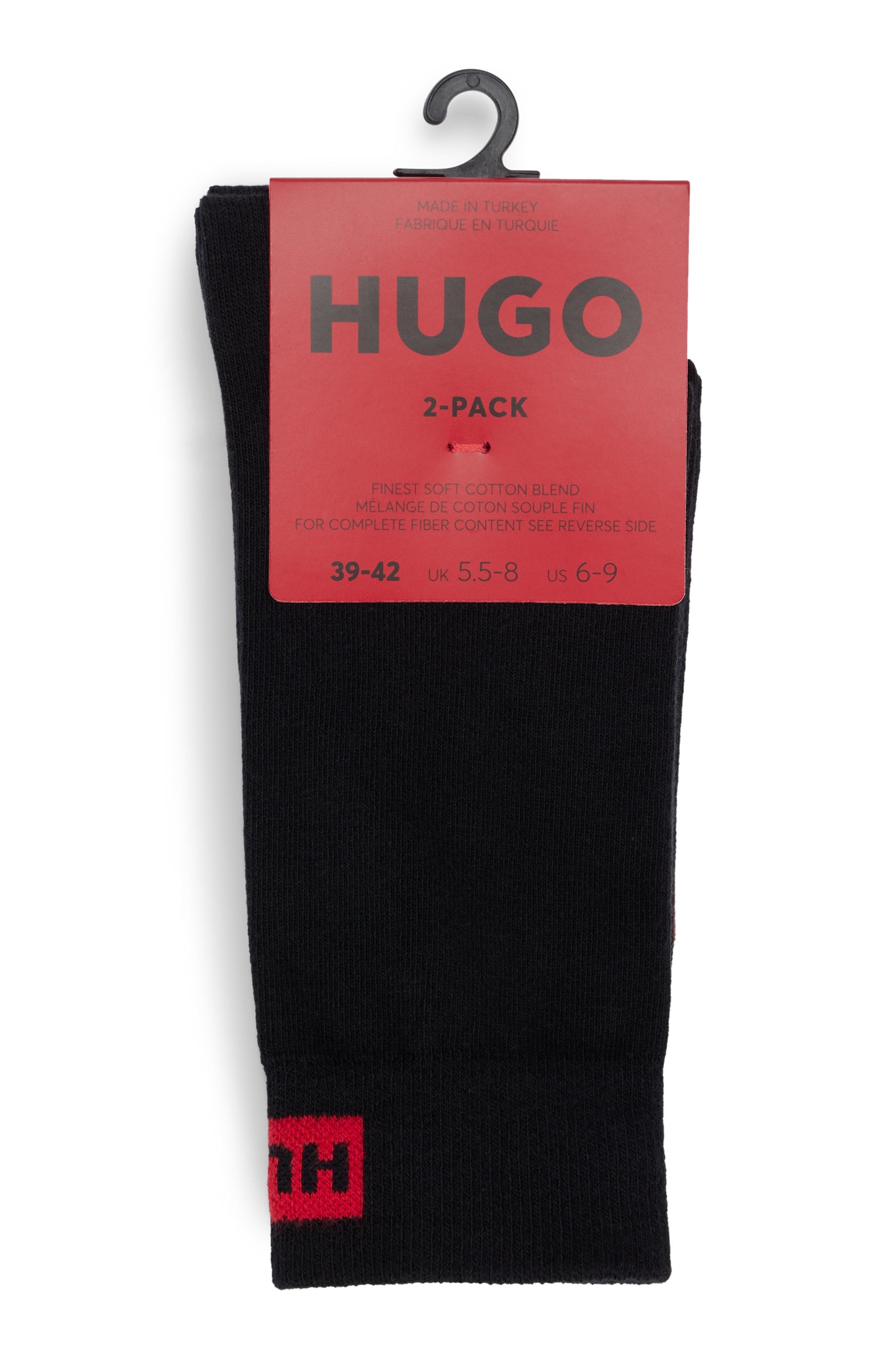 HUGO Underwear Businesssocken »2P RS LABEL CC W«, (Packung, 2 Paar, 2er), mit eingesticktem Markenlabel