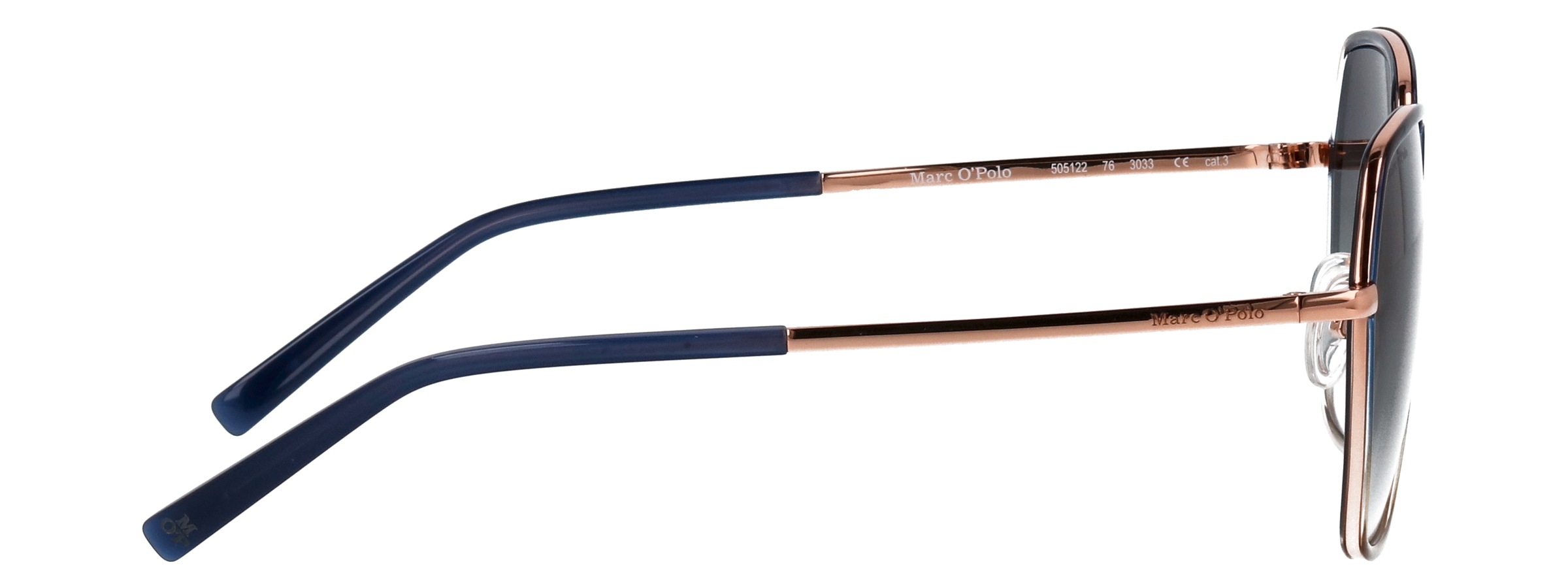 Marc O'Polo Lunettes de soleil »Modell 505122« forme hexagone, logo sur la branche, monture métal