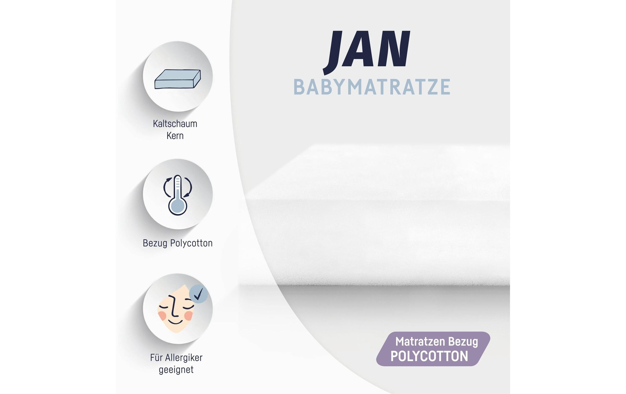 Julius Zöllner Babymatratze »Babymatratze Weiss«