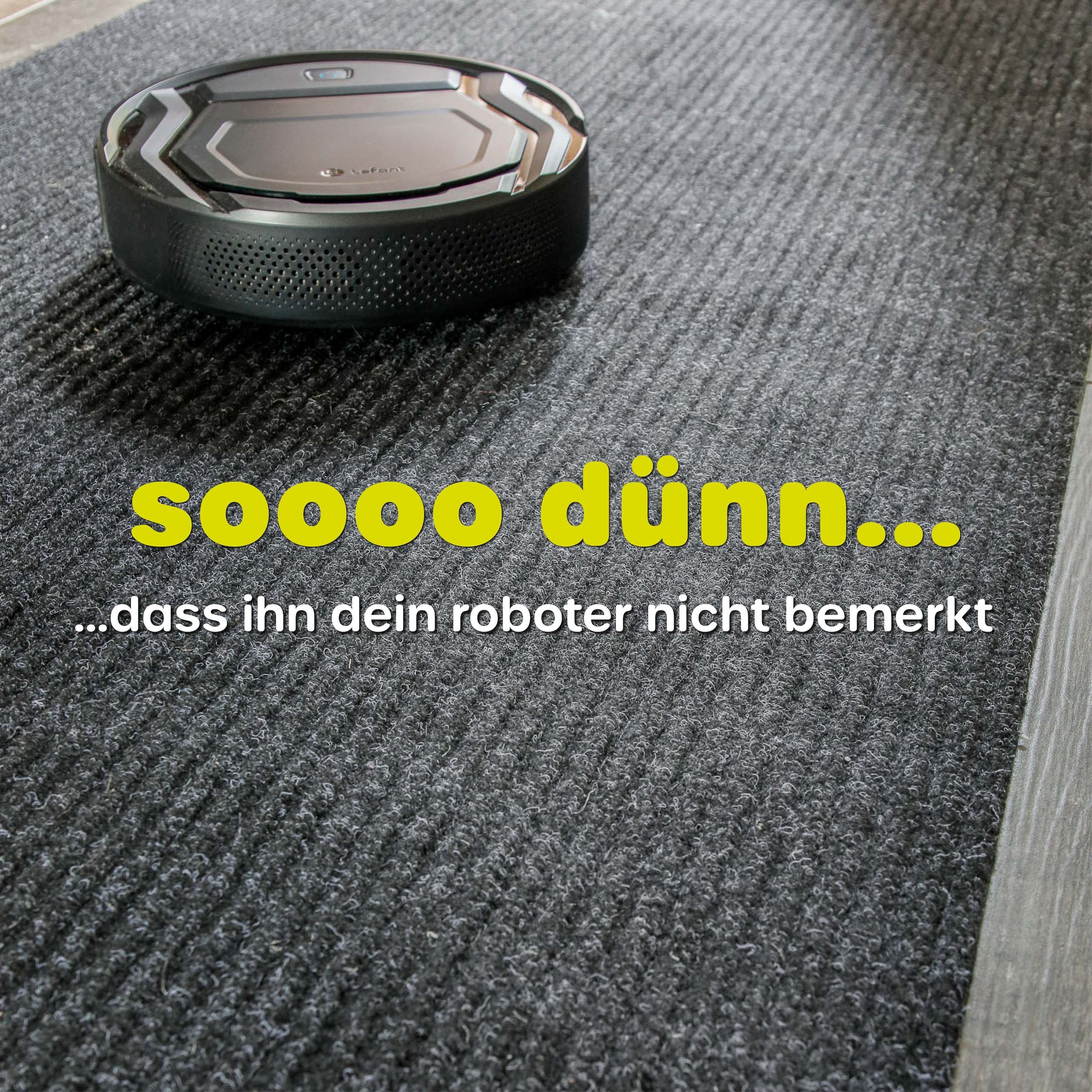 Wecon home Teppich »Buhai« rechteckig 3 mm Höhe ultraflacher Schmutzfangläufer, rutschfest, waschbar, wetterfest