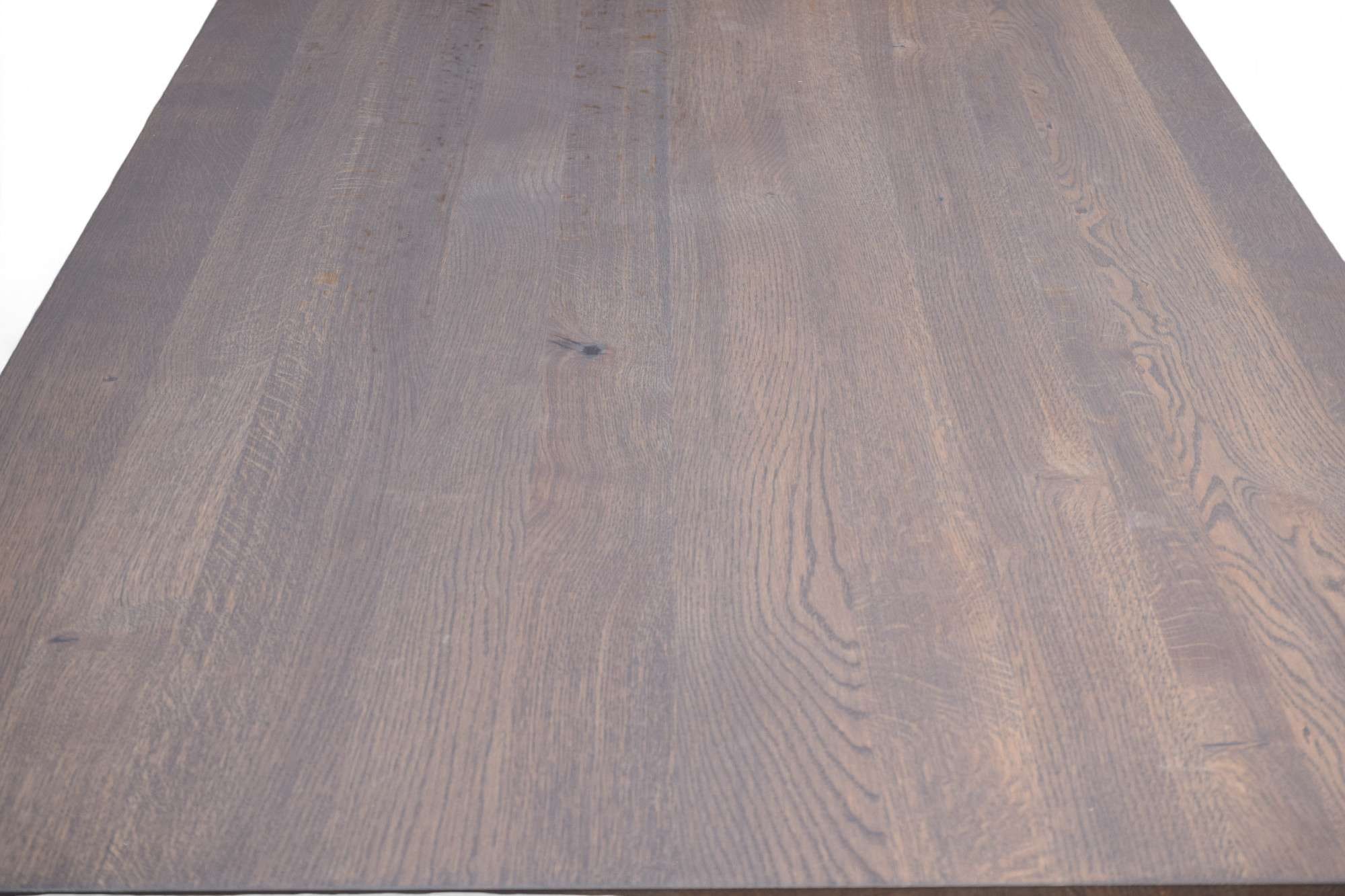 Home affaire Esstisch »Talwiese Küchentisch, U-Form Metallgestell, Wildeiche massiv geölt«, Baum Kante oder Schweizer Kante, erhältlich in 3 Grössen und 2 Farben