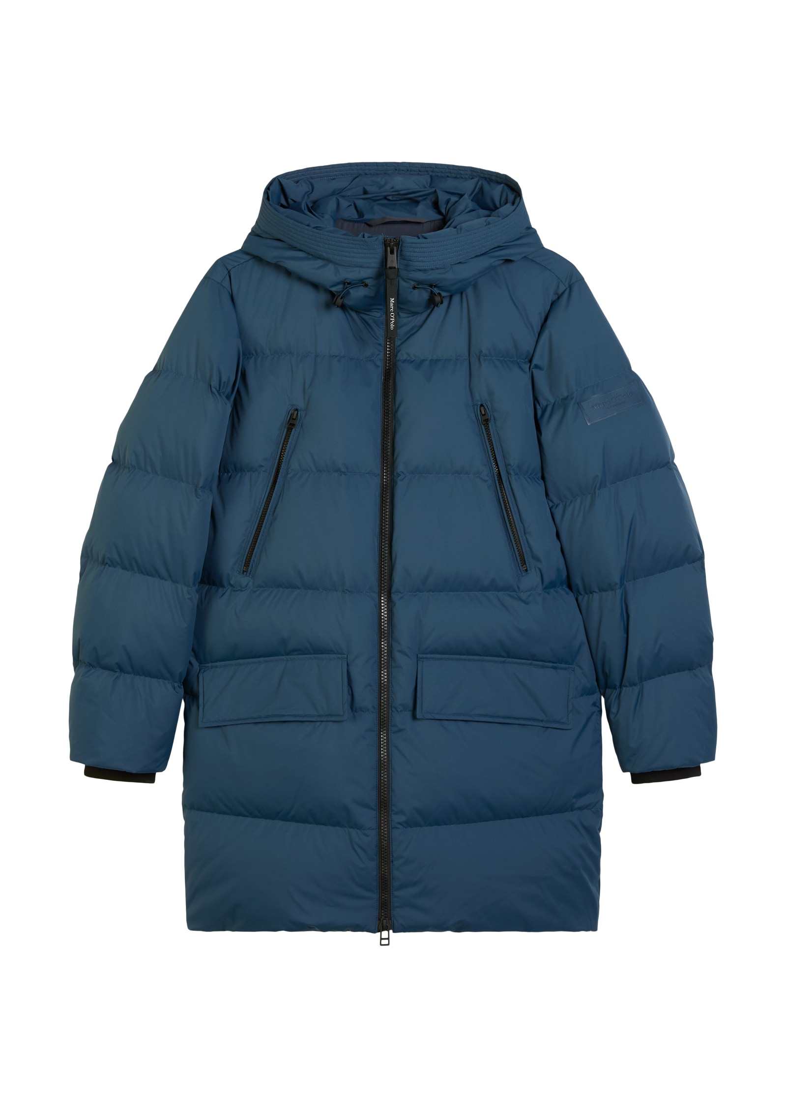 Marc O'Polo Daunenjacke, mit Kapuze, Pufferjacke, regular fit, eingesetzte, elastische Ärmelabschlüsse