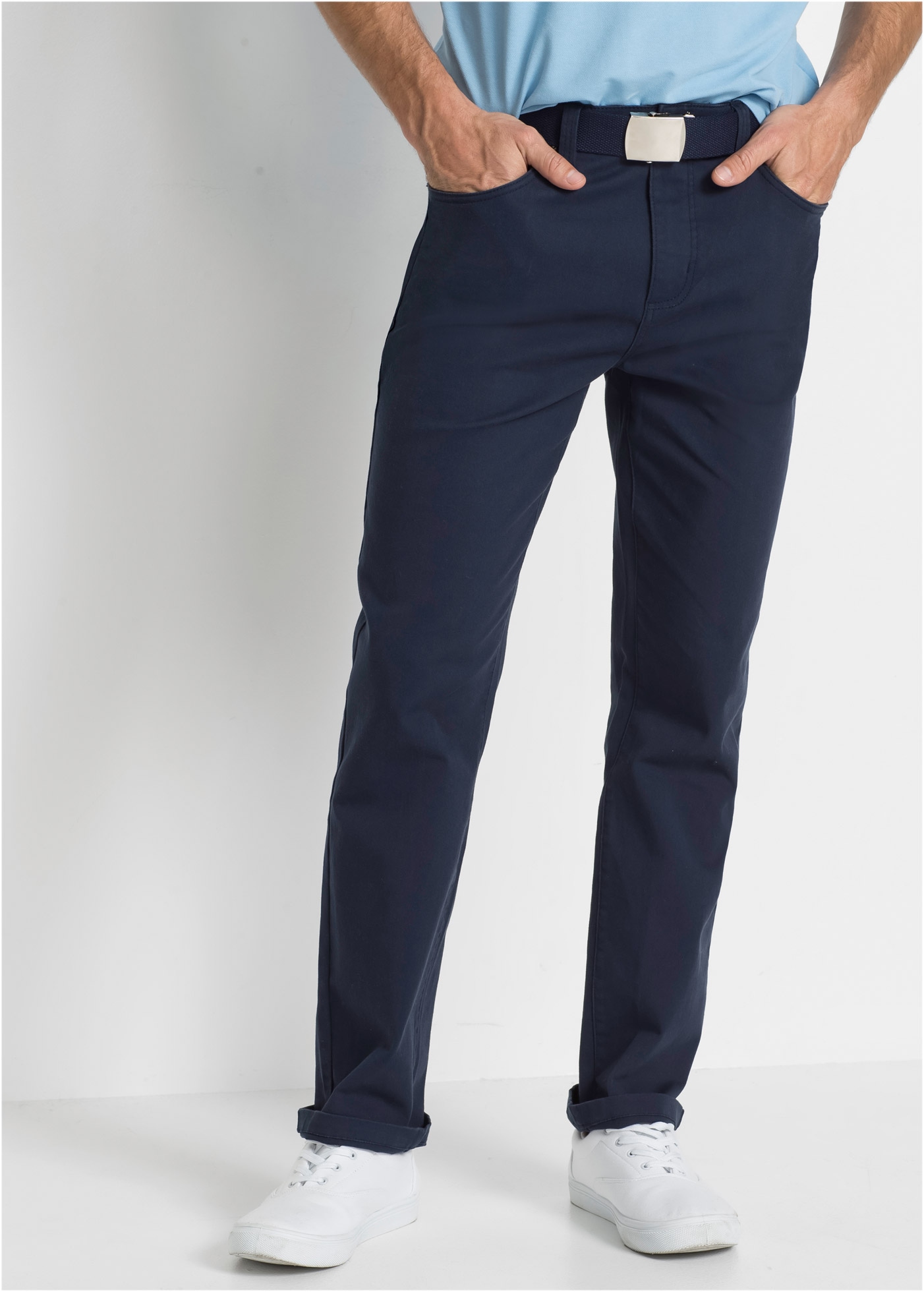 Image of bonprix Stretch-Hose "Classic Fit Stretch-Hose, Straight" Five-Pocket-Design, mit Eingrifftaschen, Gesässtaschen und Coinpocket