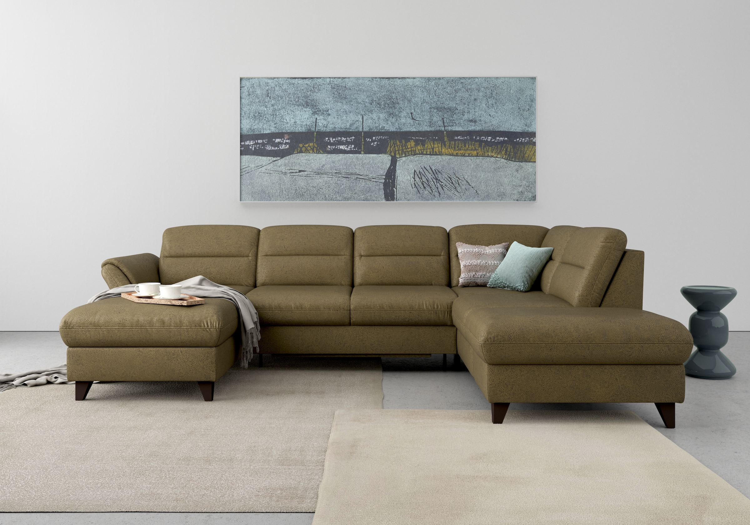 Image of sit&more Wohnlandschaft "Mellum U-Form" Federkern, wahlweise mit Bettfunktion, Stauraum und Armteilfunktion