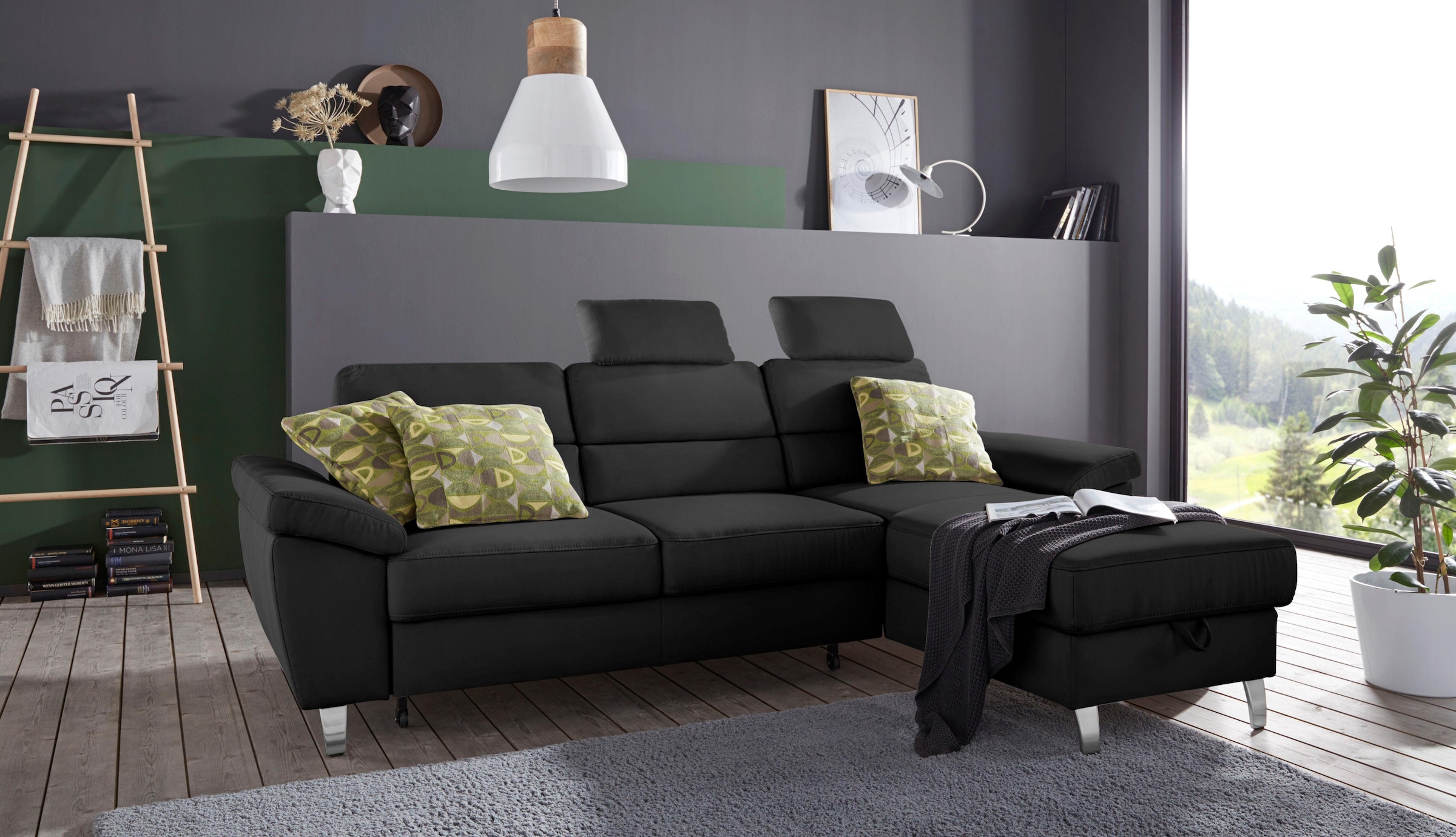 sit&more Ecksofa »Sorano L-Form« wahlweise mit Bettfunktion und Bettkasten
