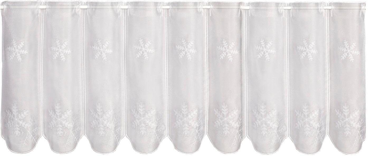 Image of Gerster Scheibengardine nach Mass »Gwen«, (1 St.), Stickereipanneau ''Schneesterne - Weihnachten" bei Ackermann Versand Schweiz