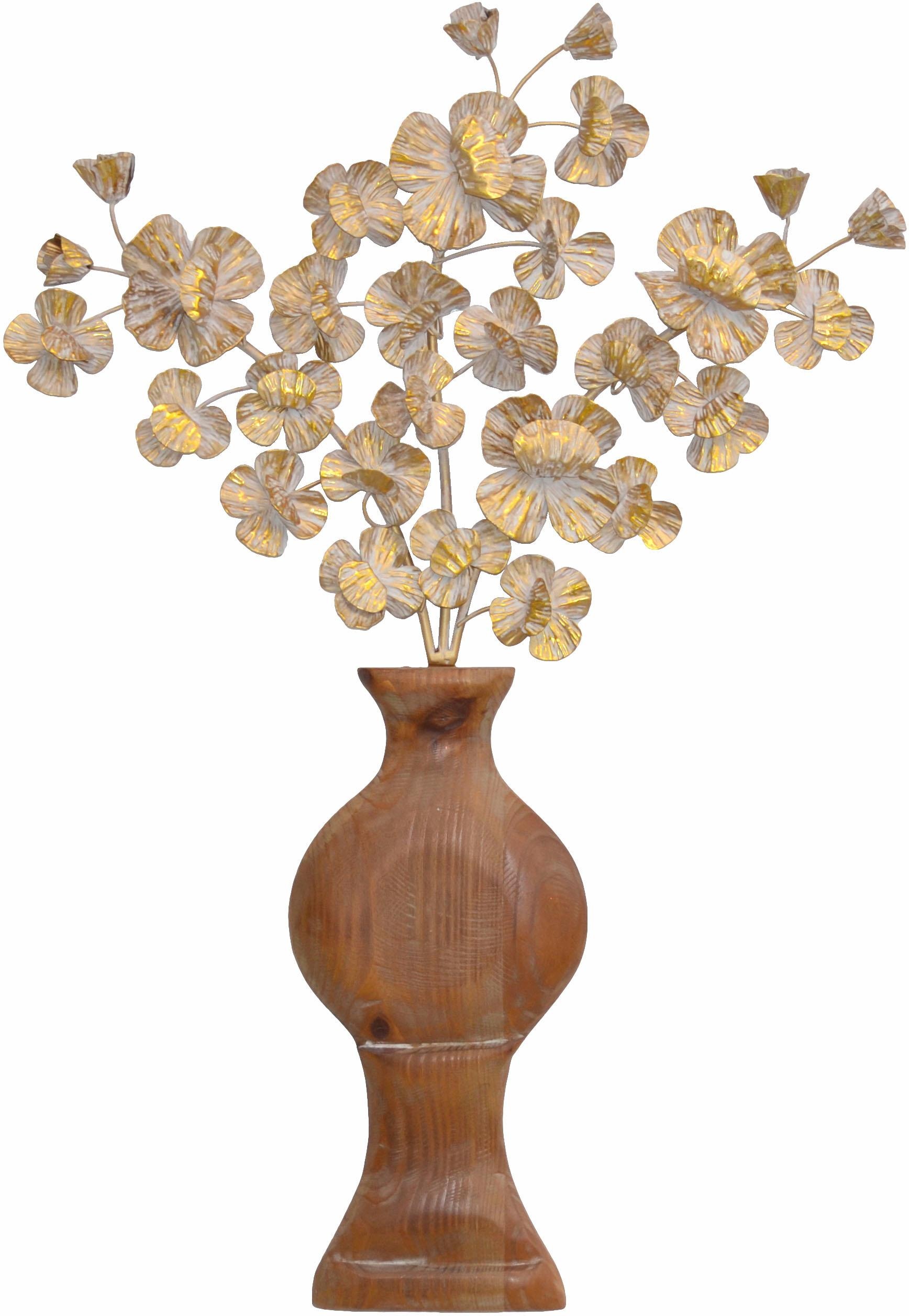 Image of HOFMANN LIVING AND MORE Wanddekoobjekt naturbraun, gold gewischt