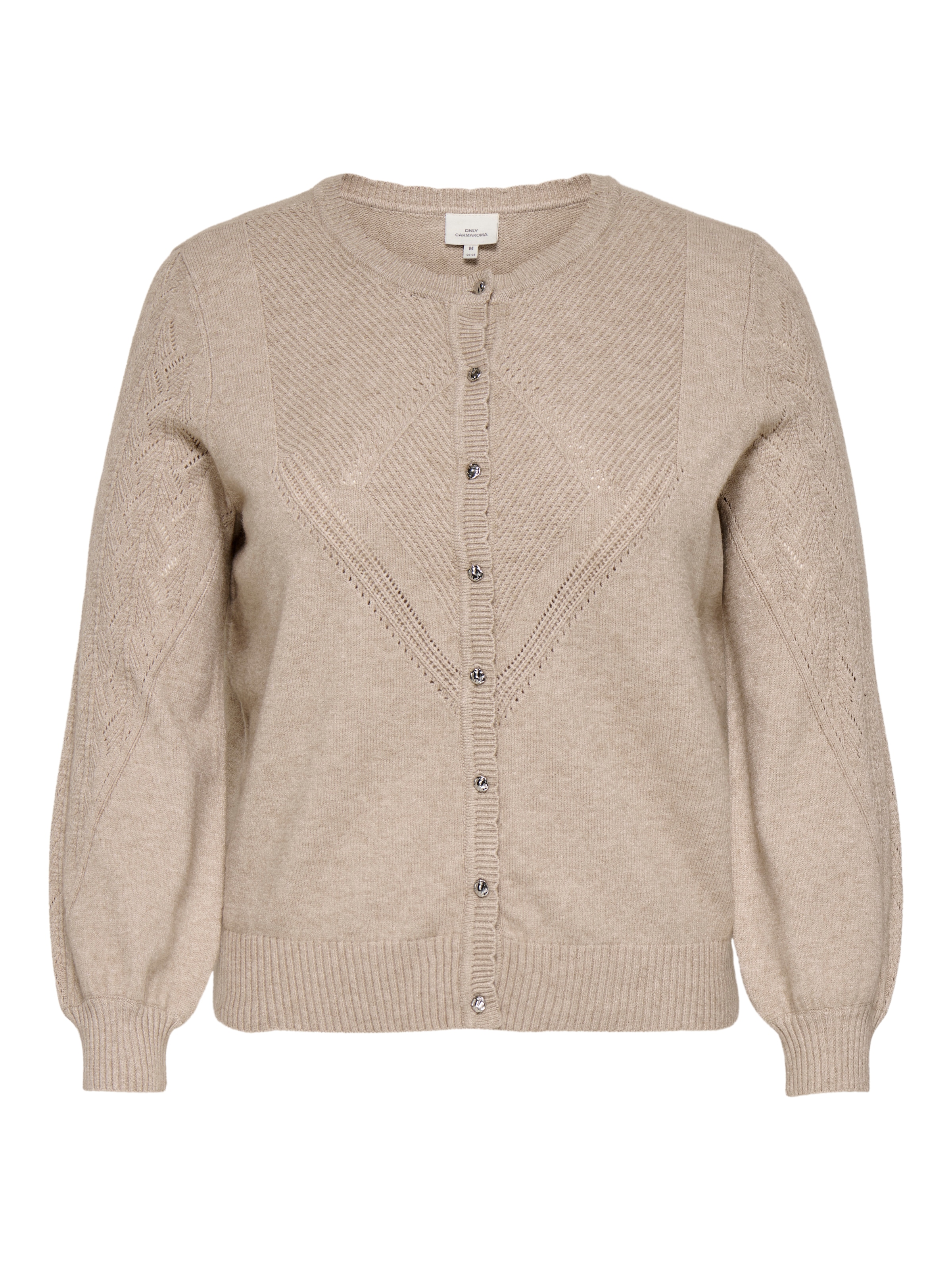 ONLY CARMAKOMA Strickjacke »CARPRINCESS LS O-NECK CARDI NOOS« Viskosemischung