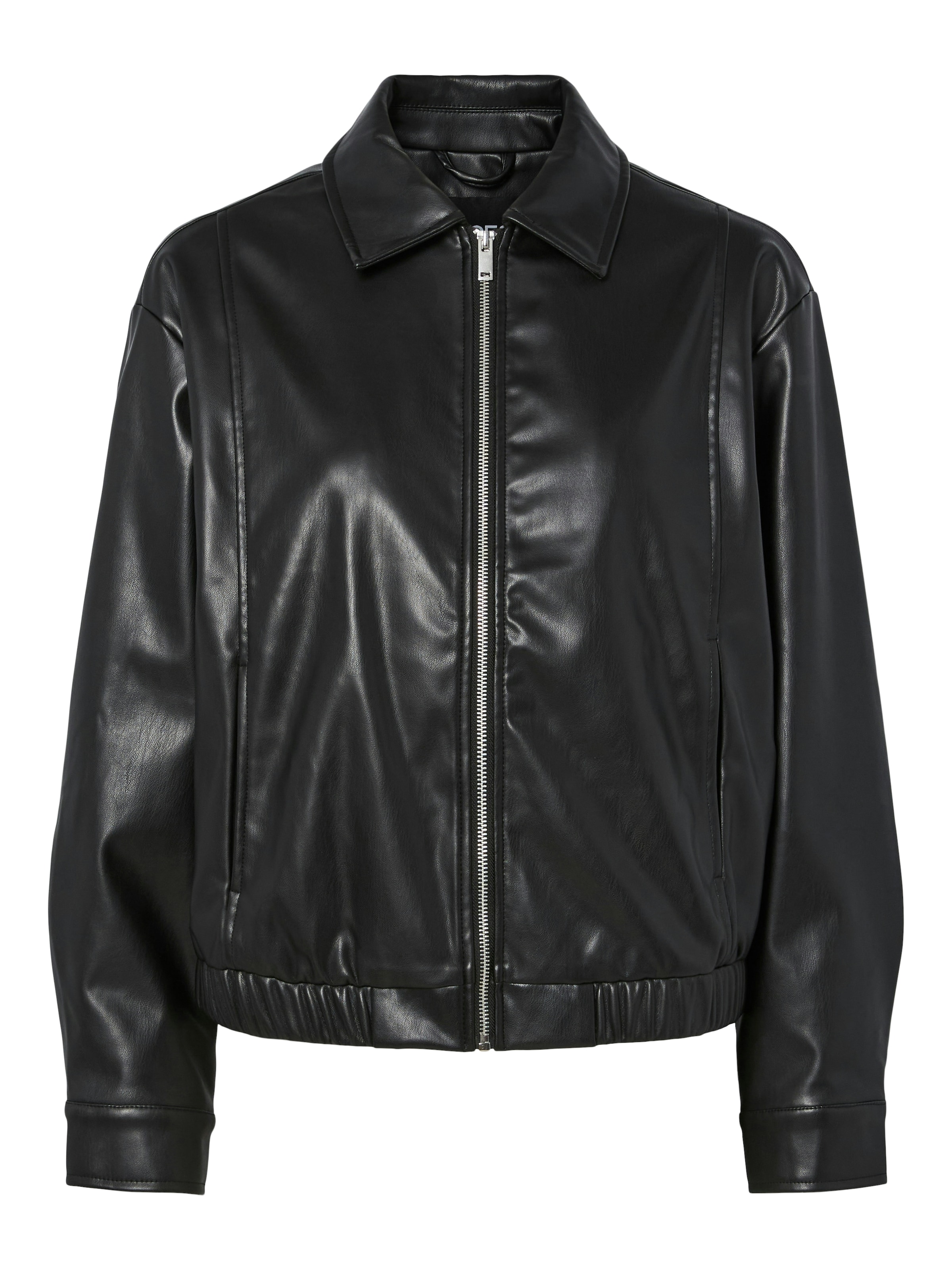 Image of pieces Lederimitatjacke "PCVERA BOMBER JACKET NOOS WB PU" mit Umlegekragen