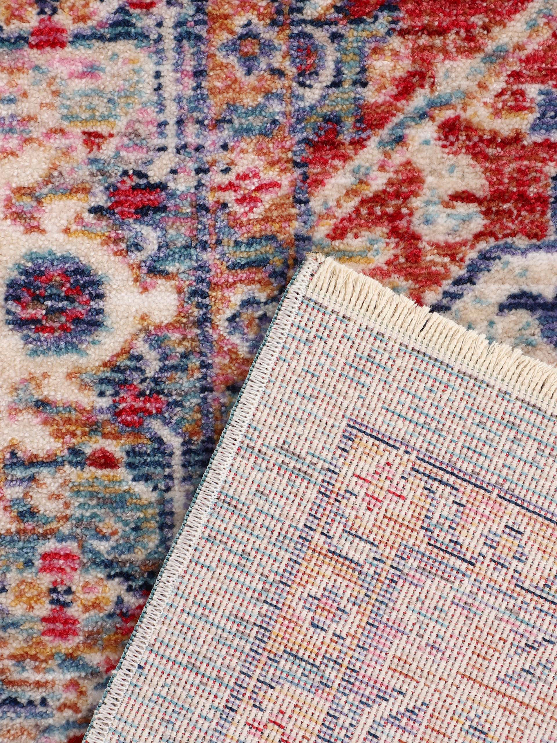 carpetfine Teppich »Phoenix« rechteckig 6 mm Höhe Vintage Orient Look, mit Fransen, Wohnzimmer