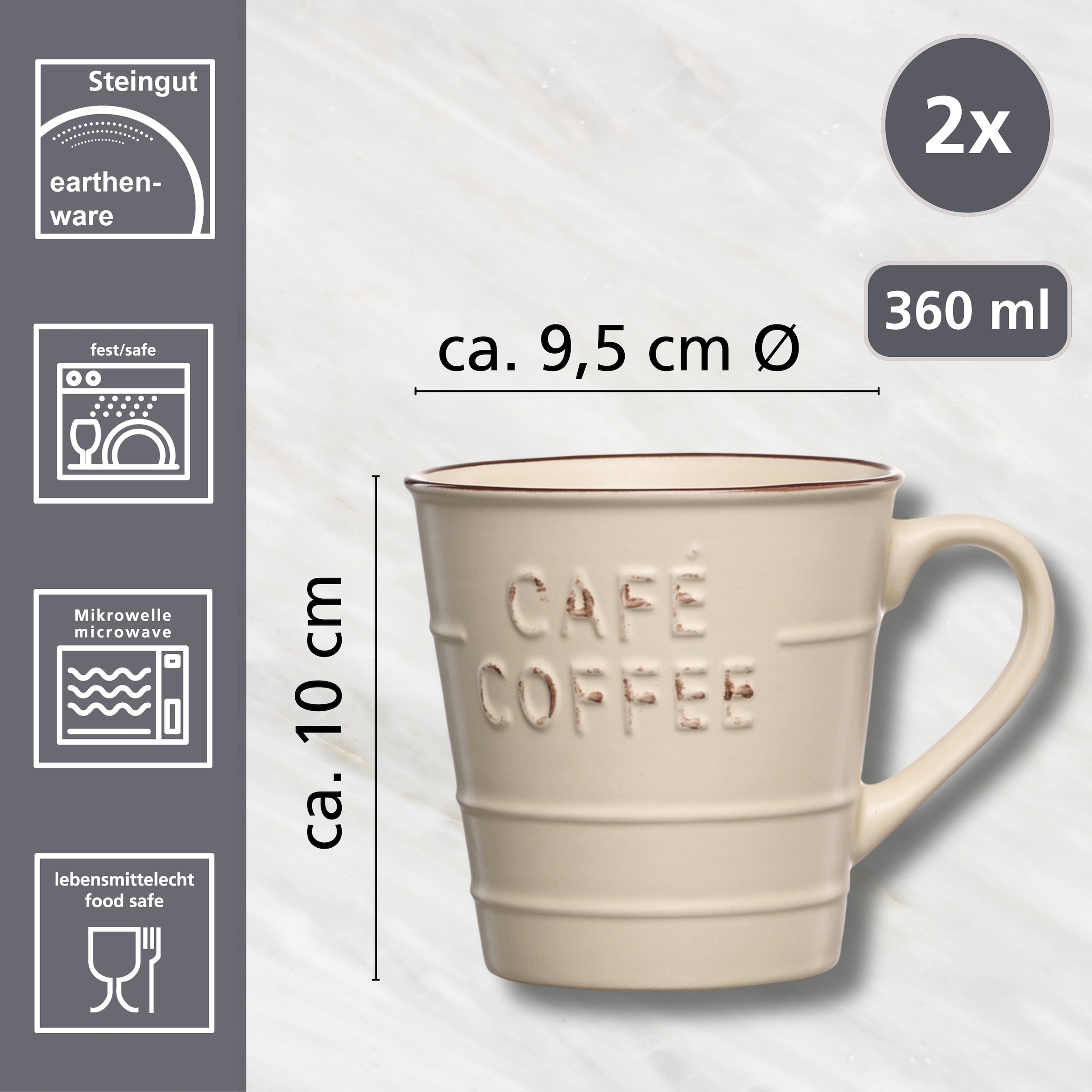 Ritzenhoff & Breker Becher »Usato« 2er Set, je 360 ml