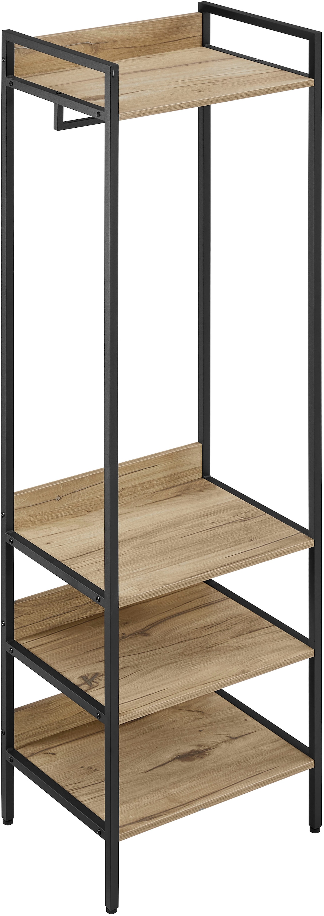 GOODproduct Garderobenschrank »Tayler« pflegeleichte Melaminoberfläche, Metallgestell, natürliche ABS-Kanten