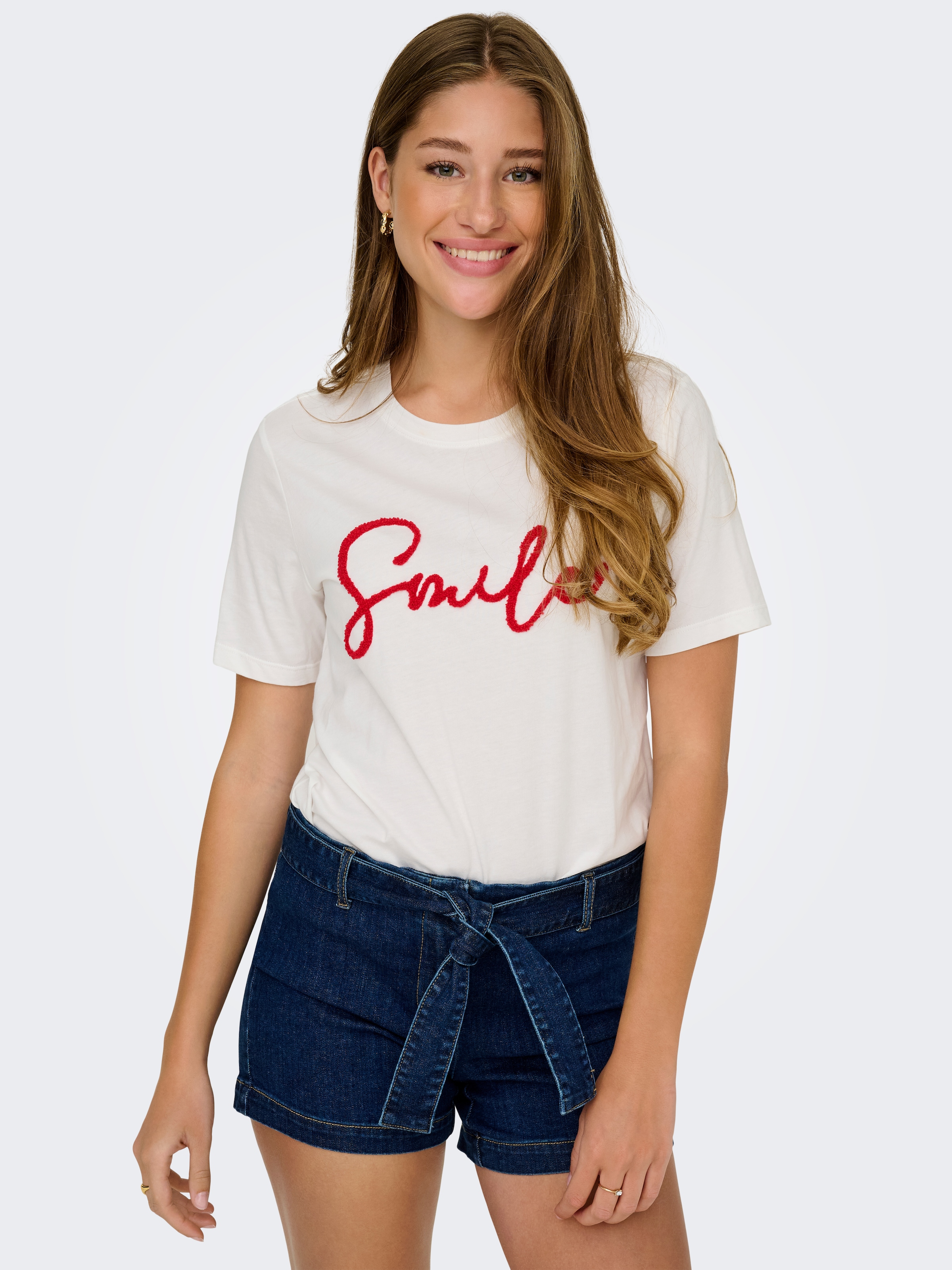Image of ONLY T-Shirt "ONLKIKO LIFE S/S O-NECK TERRY TOP CS JRS"