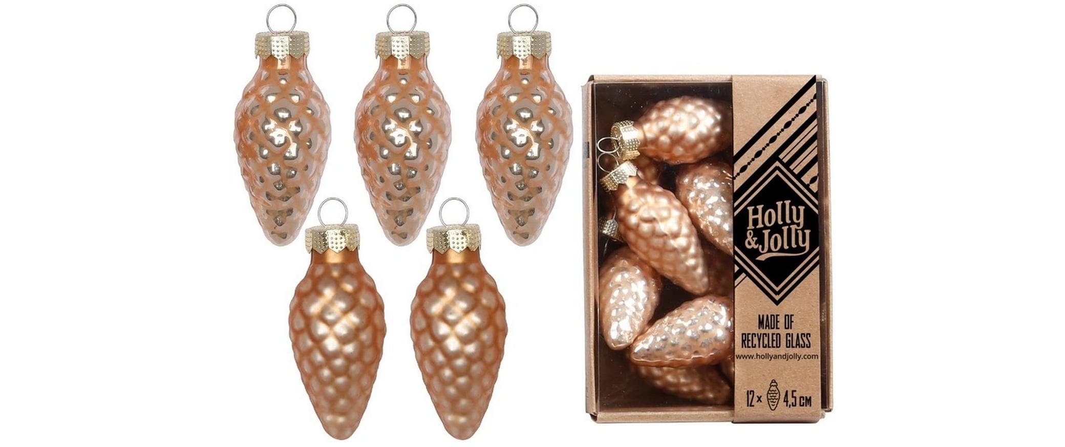   Christbaumschmuck »Holly & Jolly Weihnachtskugel Zapfen 12 Stück«