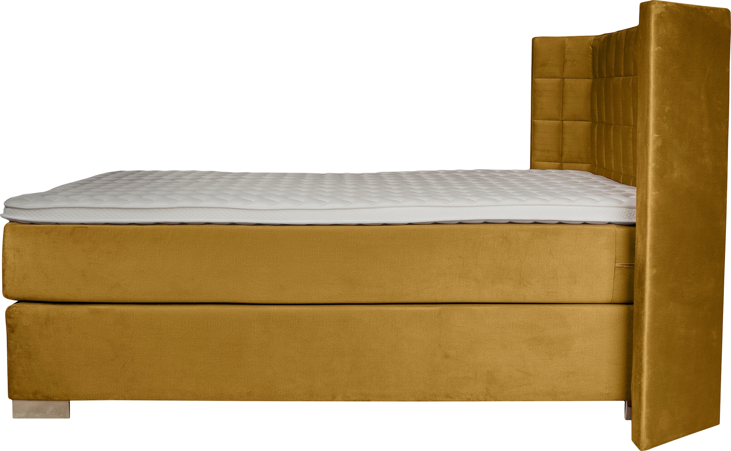 Home affaire Boxspringbett »Piazza« mit Steppung und Kopfteil mit seitlichen Flügeln