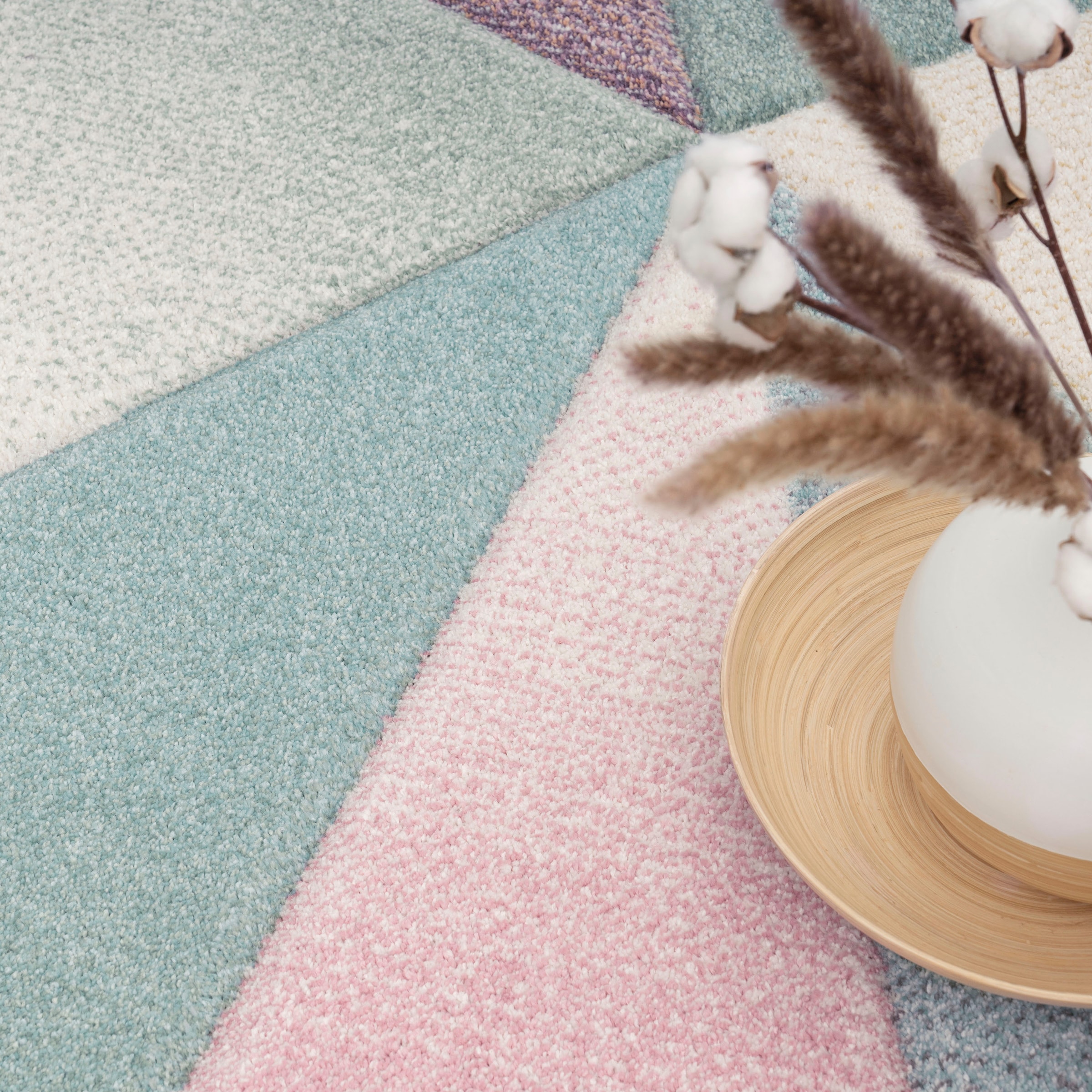 Paco Home Teppich »Kosy 310«, rechteckig, Kurzflor, modernes geometrisches Muster, in schönen Pastell-Farben