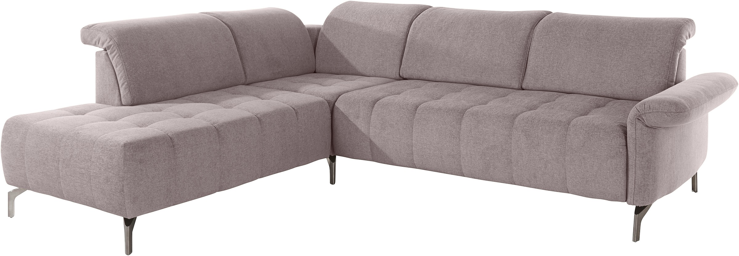 INOSIGN Ecksofa »Fresh L-Form«, Federkern, wahlweise Kopfteilverstellung und motorischer Vorziehsitz
