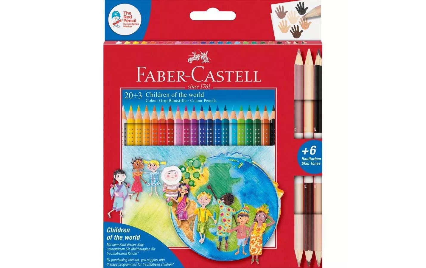 Image of Faber-Castell Buntstift »Colour Gri«, Auswaschbar aus Textilien, Bruchsicher, Lichtbeständig bei Ackermann Versand Schweiz