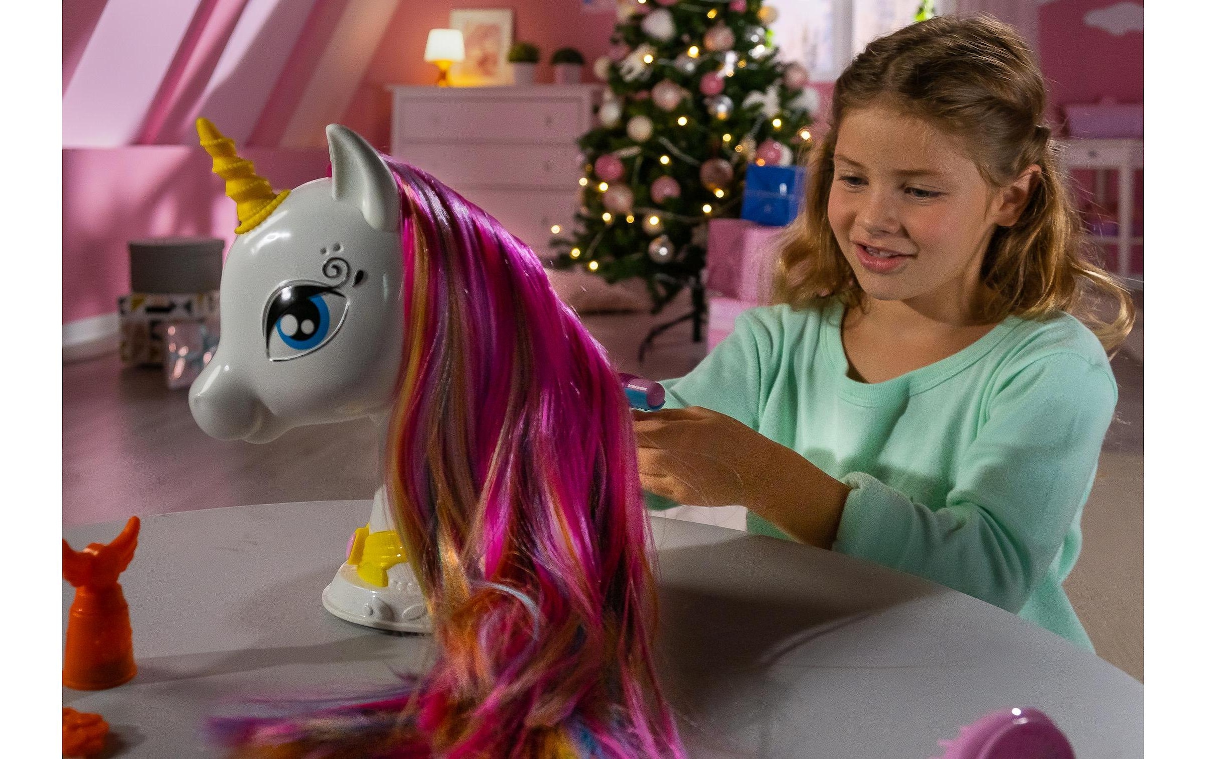 Lexibook® Spielwelt »Einhorn Frisierkopf mit Musik und Zubehör«