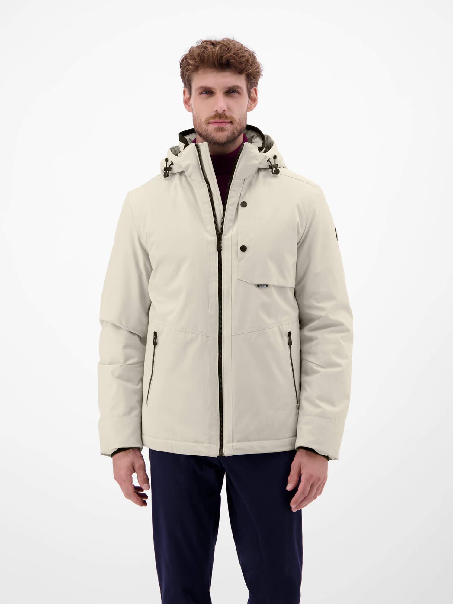 LERROS Veste d'extérieur »Herren Blouson in Stukturoptik« mit Kapuze