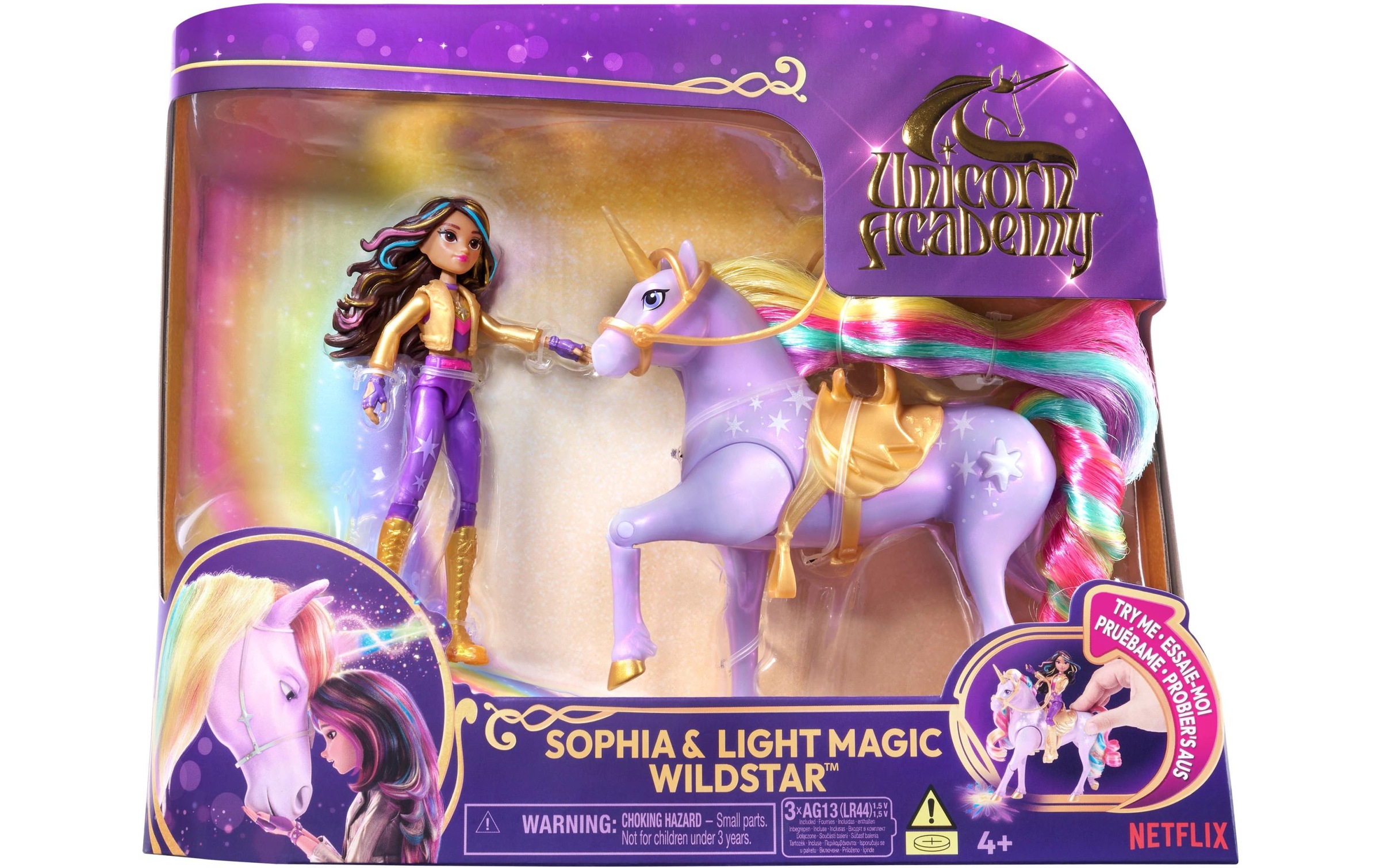 Anziehpuppe »Spinmaster Unicorn Academy Sophia & Light Magic Wildstar«