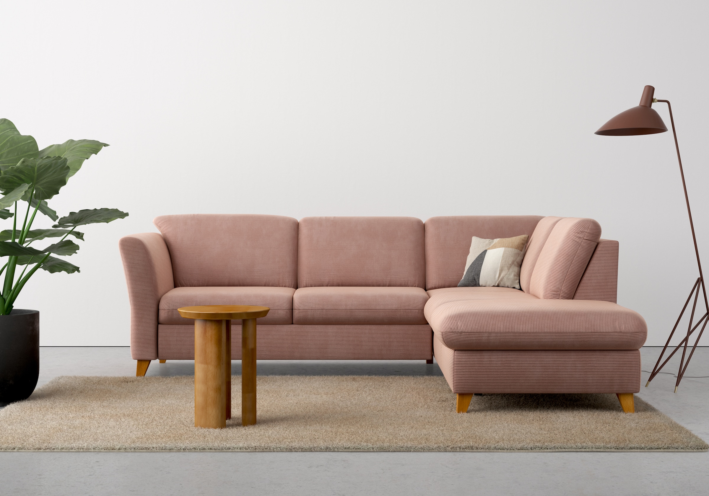 Home affaire Canapé d'angle »Trelleborg L-Form« wahlweise mit Bettfunktion und Bettkasten, inkl. Federkern-Polsterung