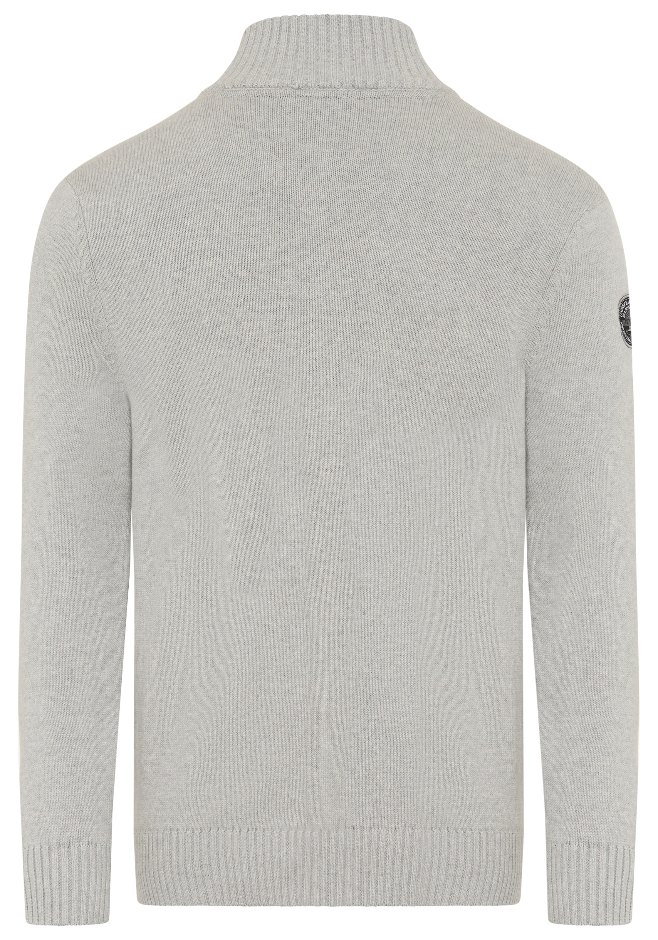 Man's World Veste en tricot »Neue Kollektion! Highlight mit Brusttasche und Badge« casual Stil, mit Reissverschluss, Langarm, melierte Optik