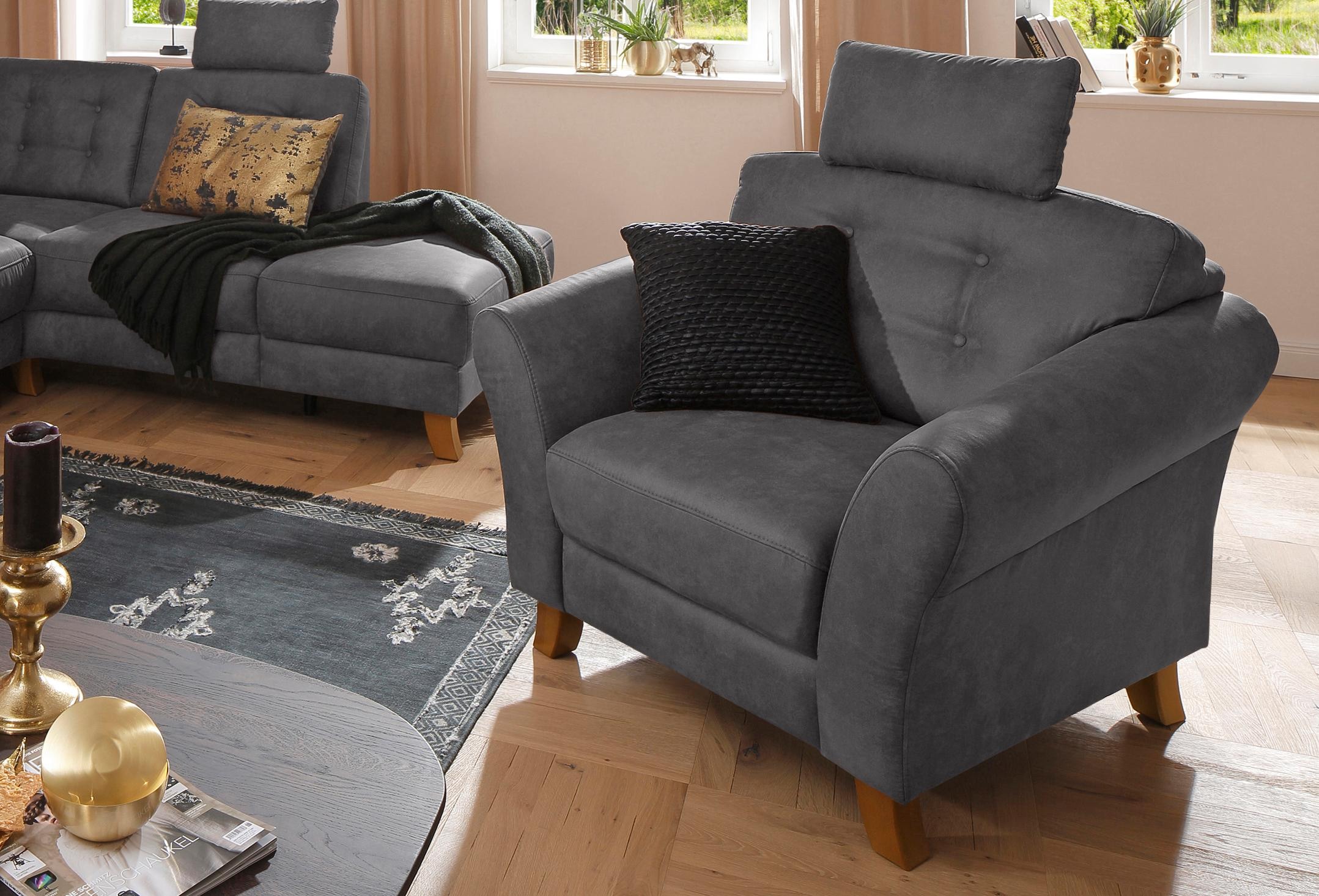 Image of Home affaire Sessel »Trondheim«, mit Federkern, Knopfheftung im Rücken bei Ackermann Versand Schweiz