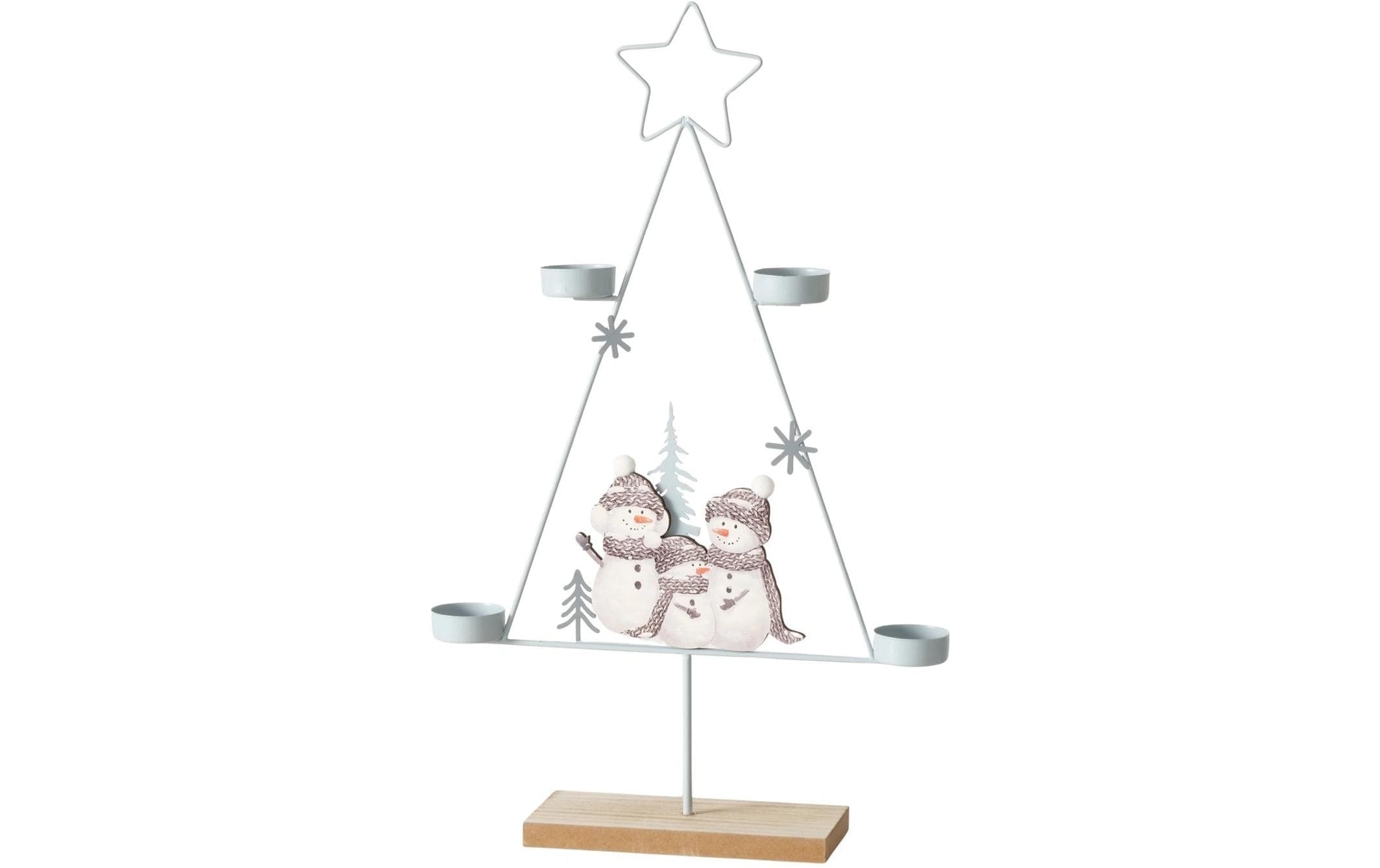 Image of BOLTZE Dekoobjekt "Teelichthalter Frosty Holz, 31 x 49.5 cm"
