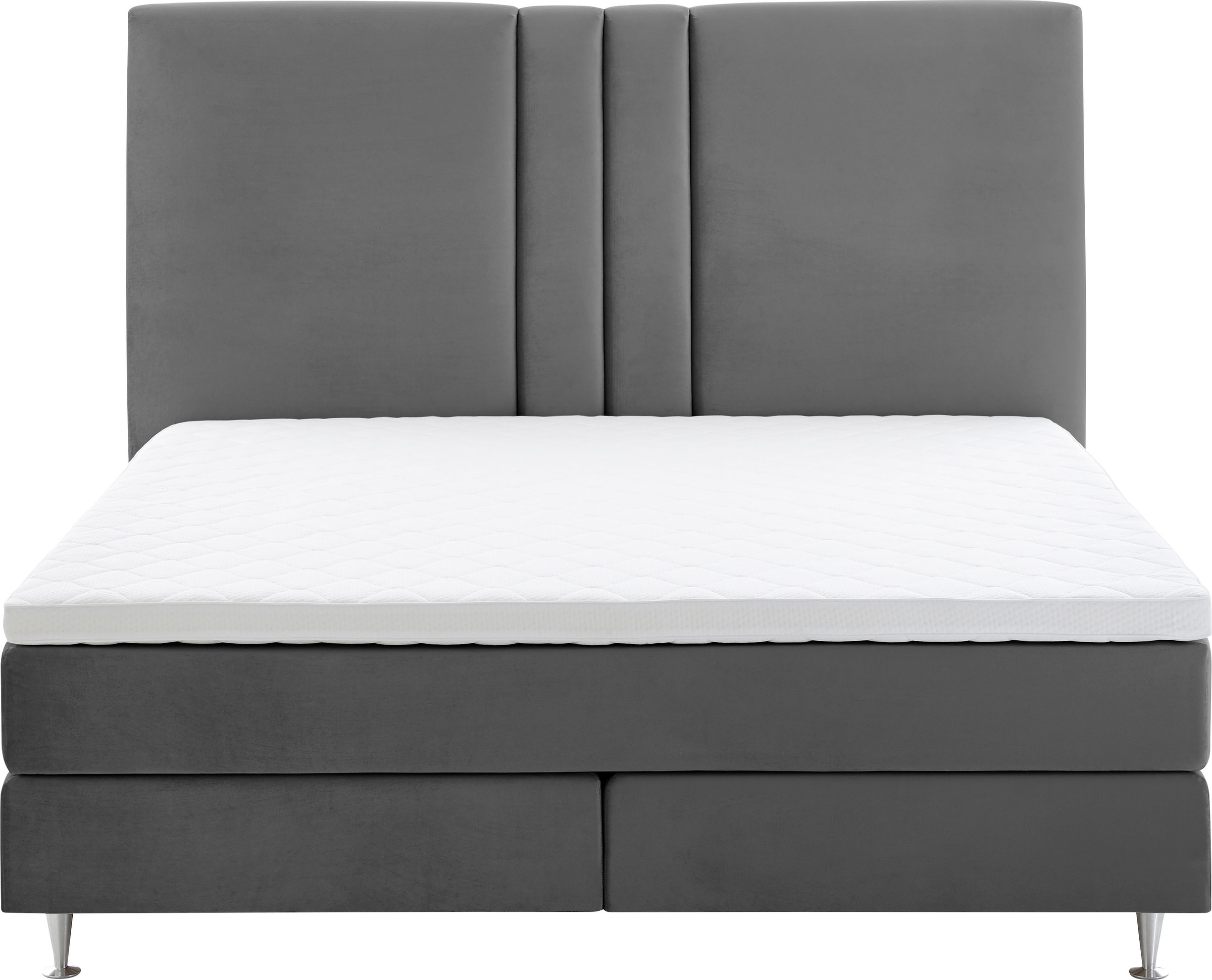 ATLANTIC home collection Boxspringbett »Rita«, mit Topper und hohen Kopfteil