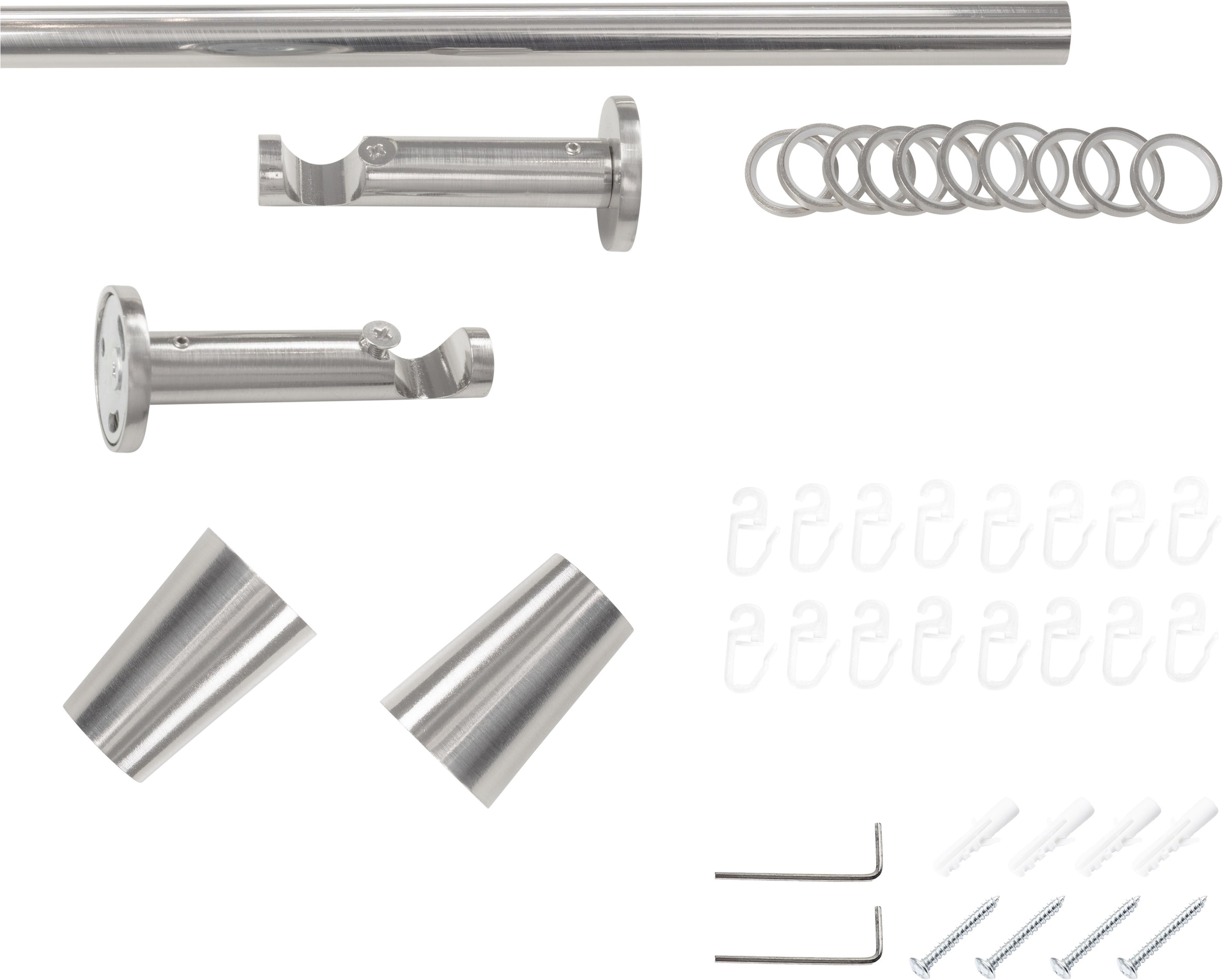 SN DECO GROUP Tringle à rideaux Ø 19 mm 1 course-läufig Fixmass;kürzbar