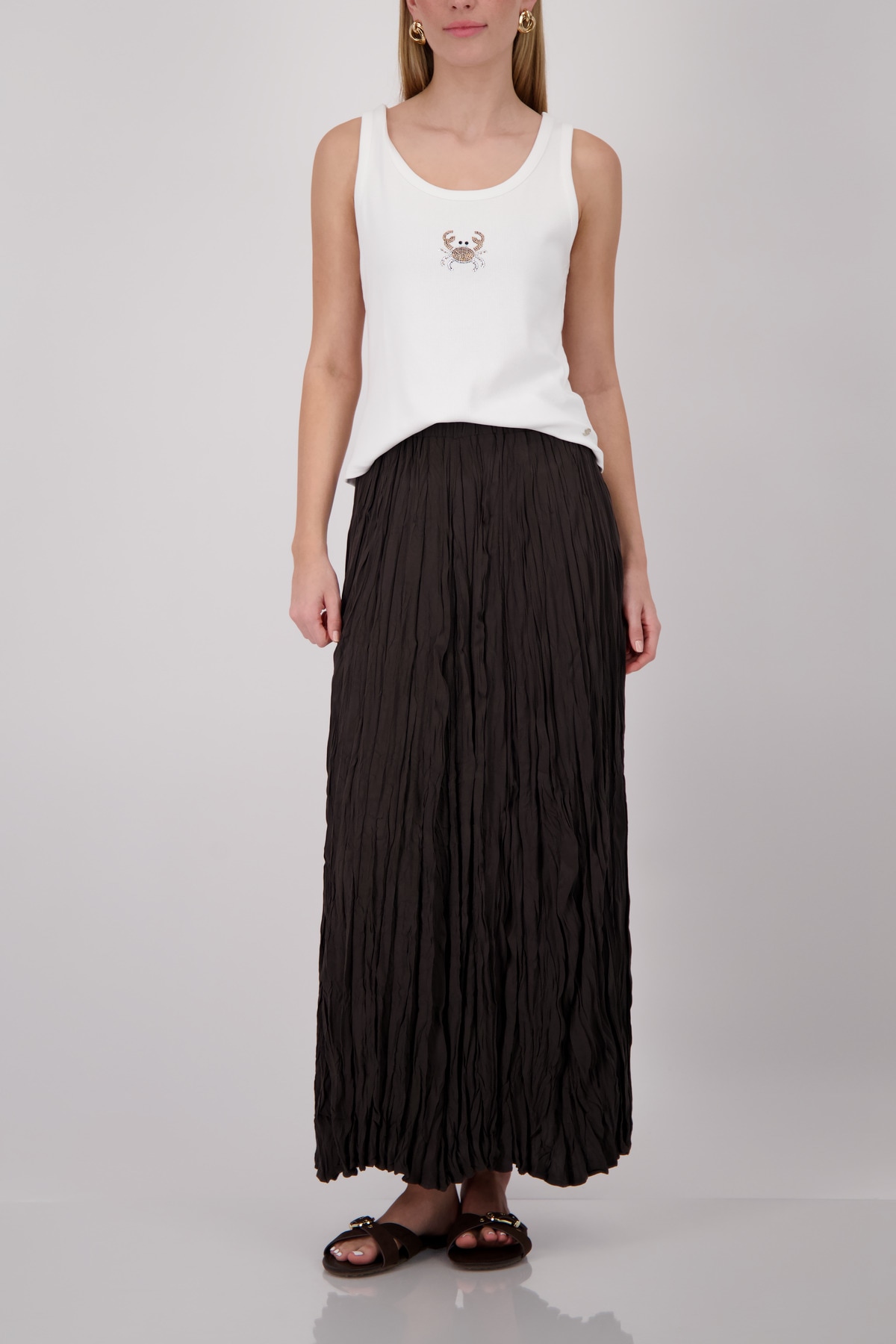 Monari Tanktop »Top Krebs« Regular fit mit Strass-Krebs