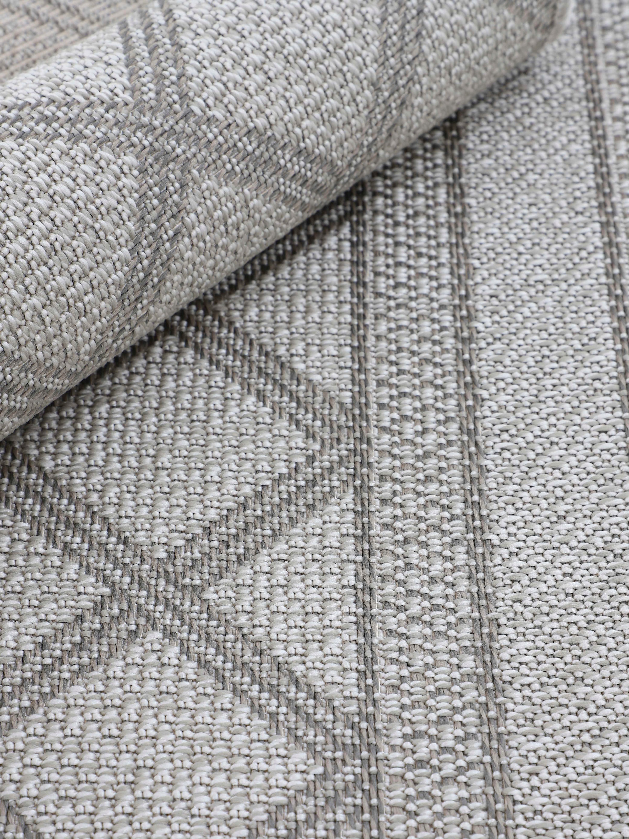 carpetfine Läufer »Boho 104«, rechteckig, 4 mm Höhe, robustes Flachgewebe, Sisal Optik, UV-beständig, Aussenbereich