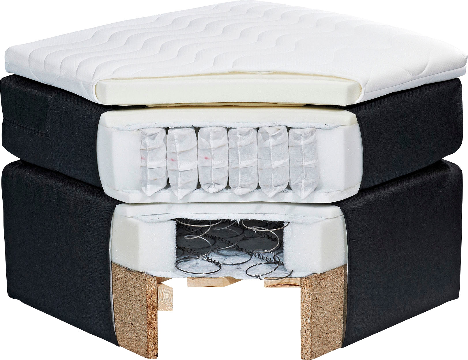 ED EXCITING DESIGN Boxspringbett »Navarra« wahlweise mit Matratze