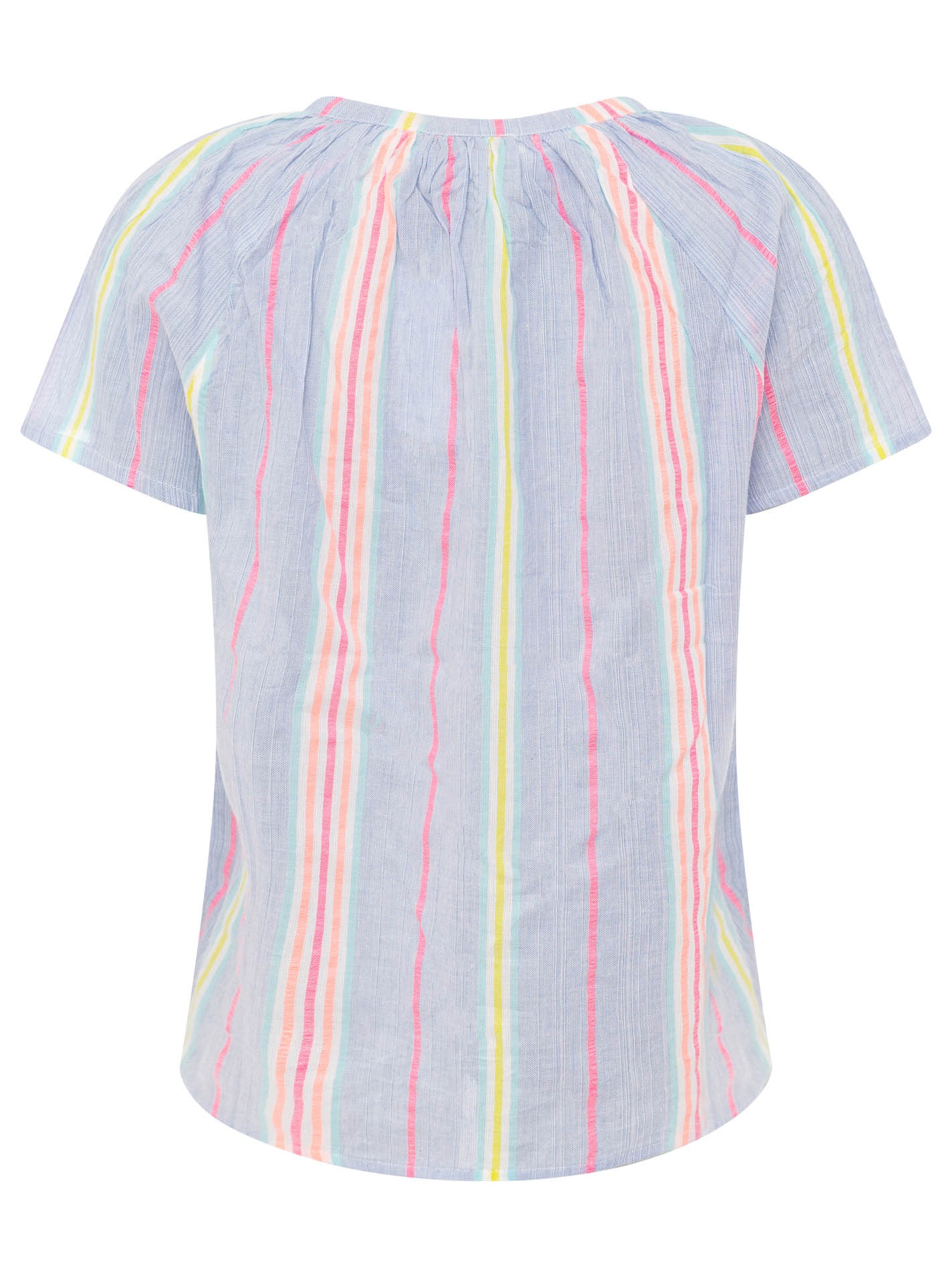 Zwillingsherz Blouse à manches courtes »"Summer Stripes"« rayures, cordon de serrage et pompons, manches courtes