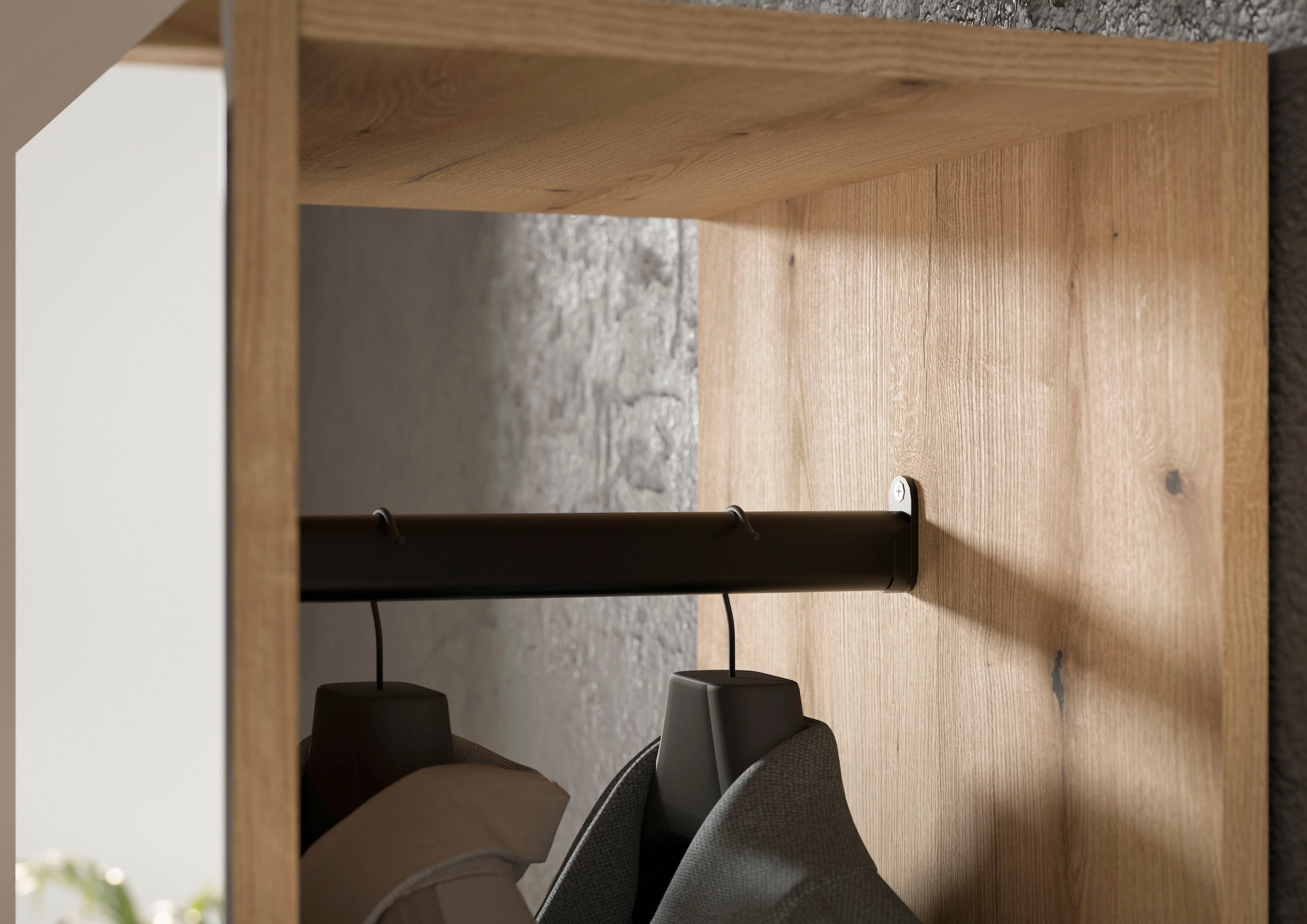 HBZ Garderoben-Set »Kompaktgarderobe, BxHxT 105x188x38 cm mit Spiegel«, (2 St.), Breite 105cm, Softclose, Melaminbeschichtet