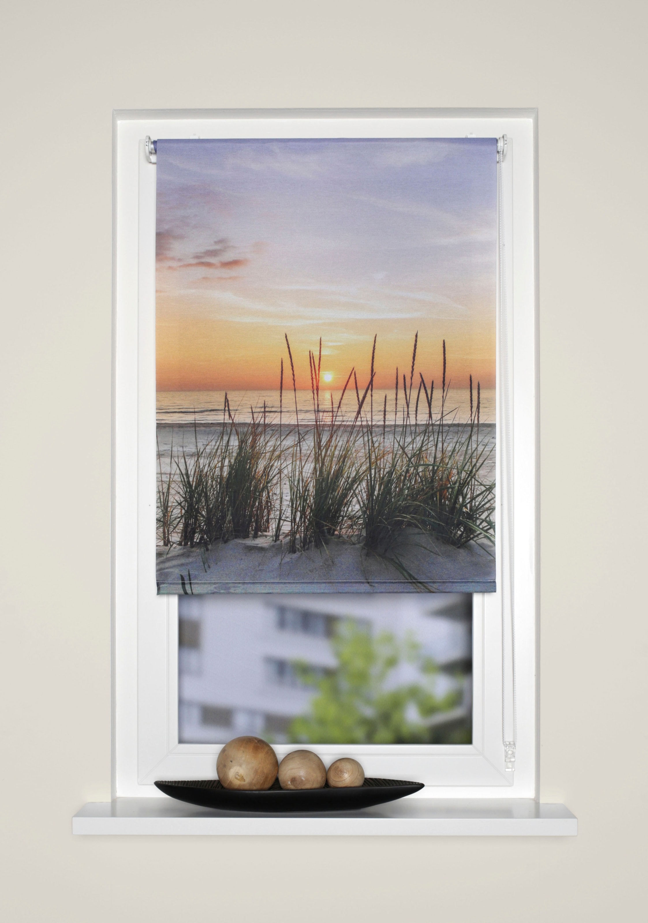 Image of HOME WOHNIDEEN Raffrollo »EVENING«, mit Hakenaufhängung, ohne Bohren, freihängend, Kettenzugrollo, digital bedruckt bei Ackermann Versand Schweiz