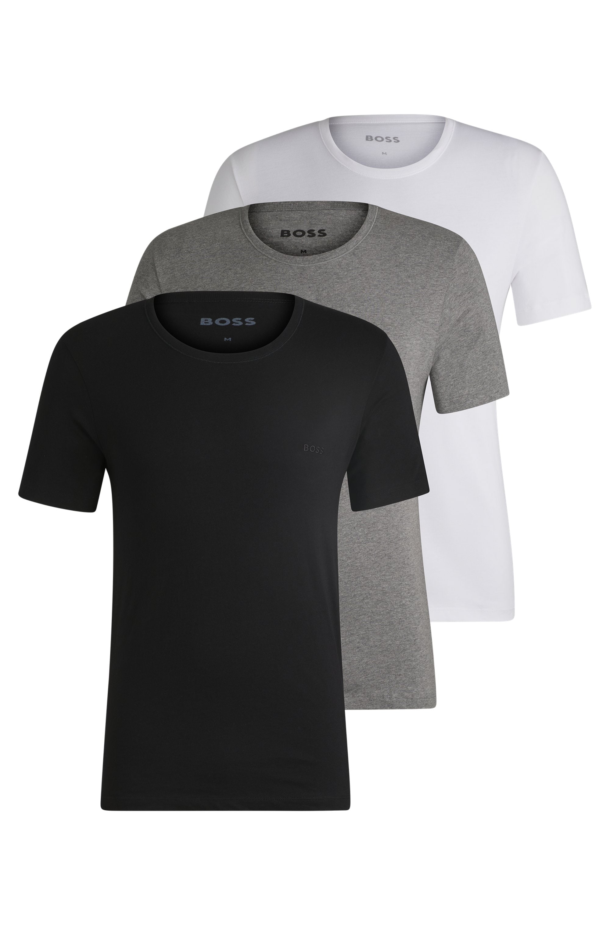 Image of BOSS T-Shirt "Rundhals BOSS ONE" Packung, 3er-Pack, 3 Stk. mit dezentem BOSS Logo-Print