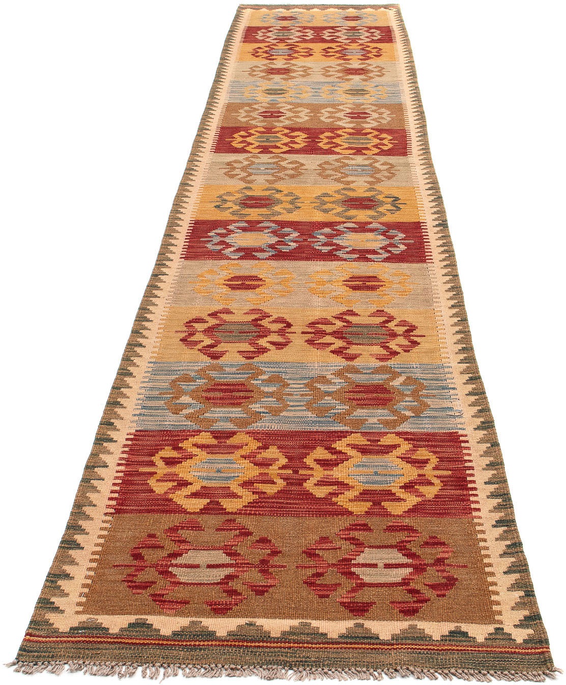 Image of morgenland Läufer »Kelim Maimene Medaillon 396 x 69 cm«, rechteckig, 0,5 mm Höhe, Wendeteppich bei Ackermann Versand Schweiz