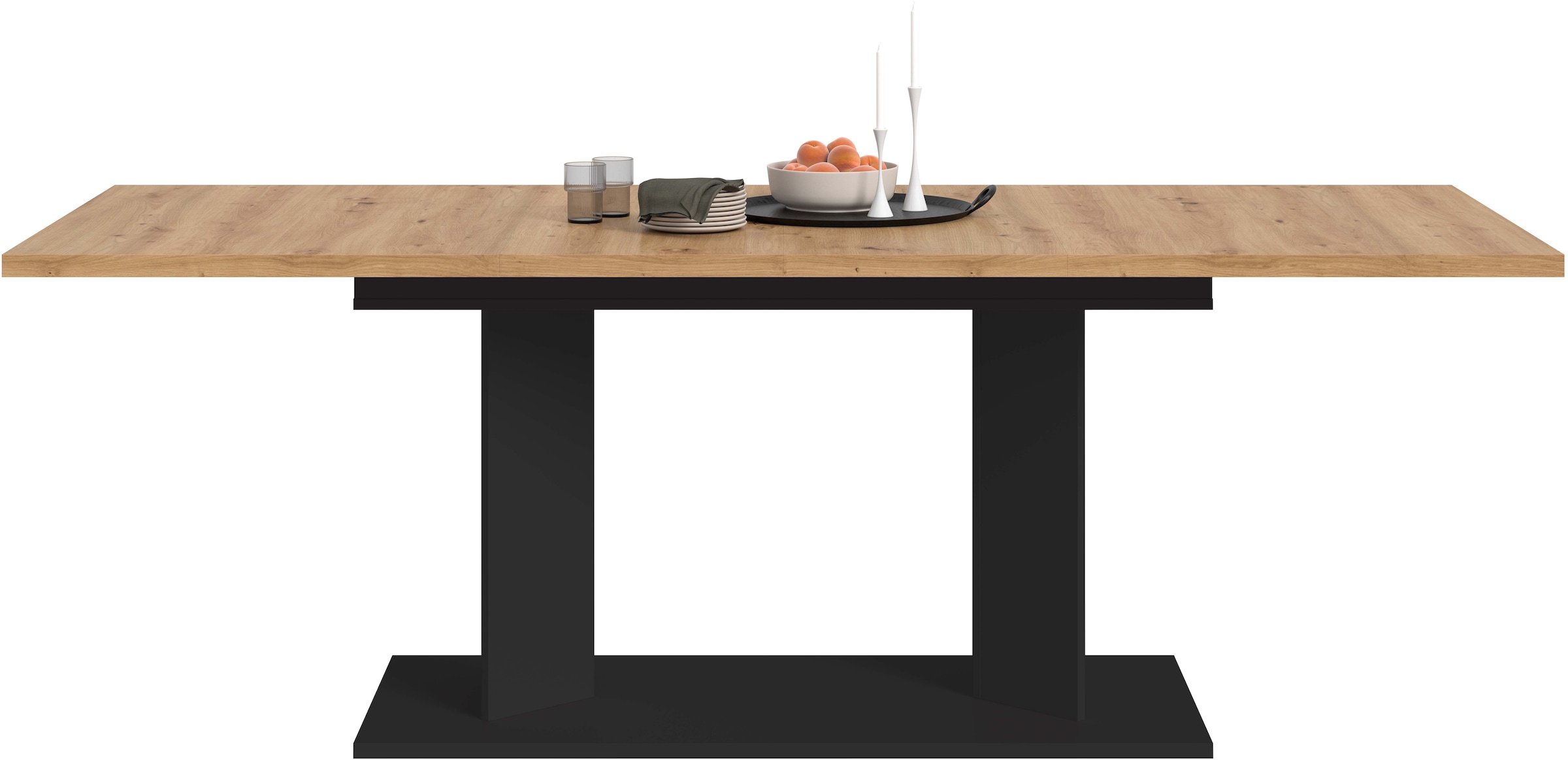Home affaire Esstisch »GERO, 140-190 cm, 2-fach ausziehbar, Säulengestell« in verschiedenen Ausführungen erhältlich, 1 Stk. tlg. Tisch, Esstisch, Esszimmer, Esszimmertisch, Küchetisch, Bartisch
