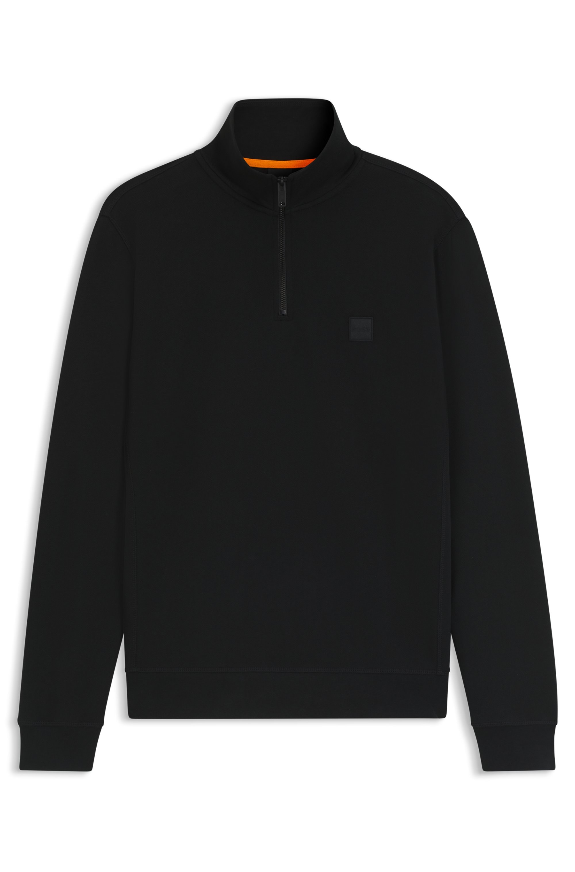 BOSS ORANGE Sweat-shirt »Zetrust«, 1 cuis Troyerkragen mit Reissverschluss, Regular Fit, BOSS-Label

