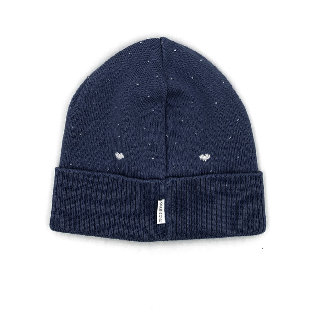 MAXIMO Bonnet tricoté Baumwolle, gefüttert, breiter Umschlag, Motiv