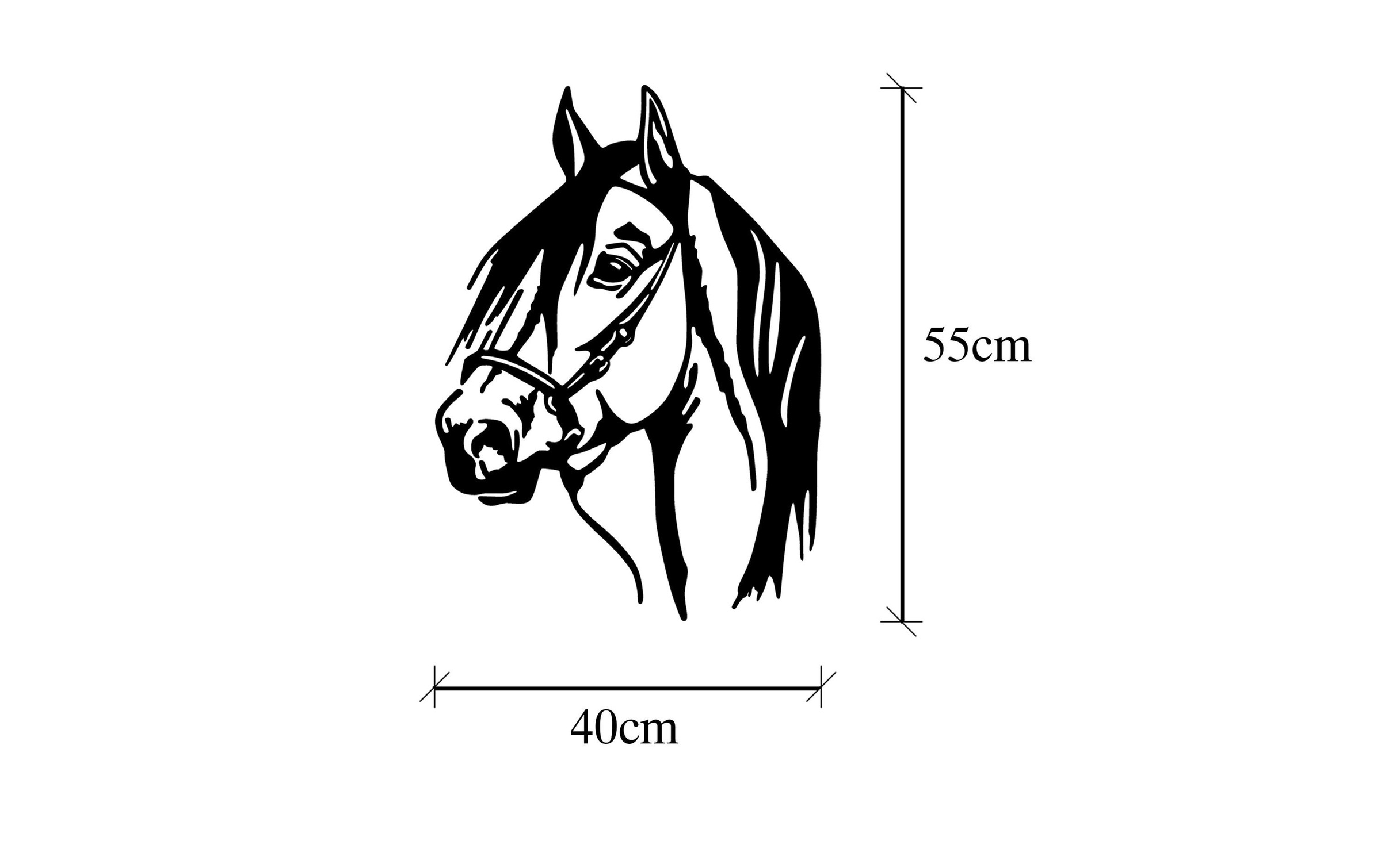 Wanddekoobjekt »Wallxpert Horse 40 x 55 cm Metall«