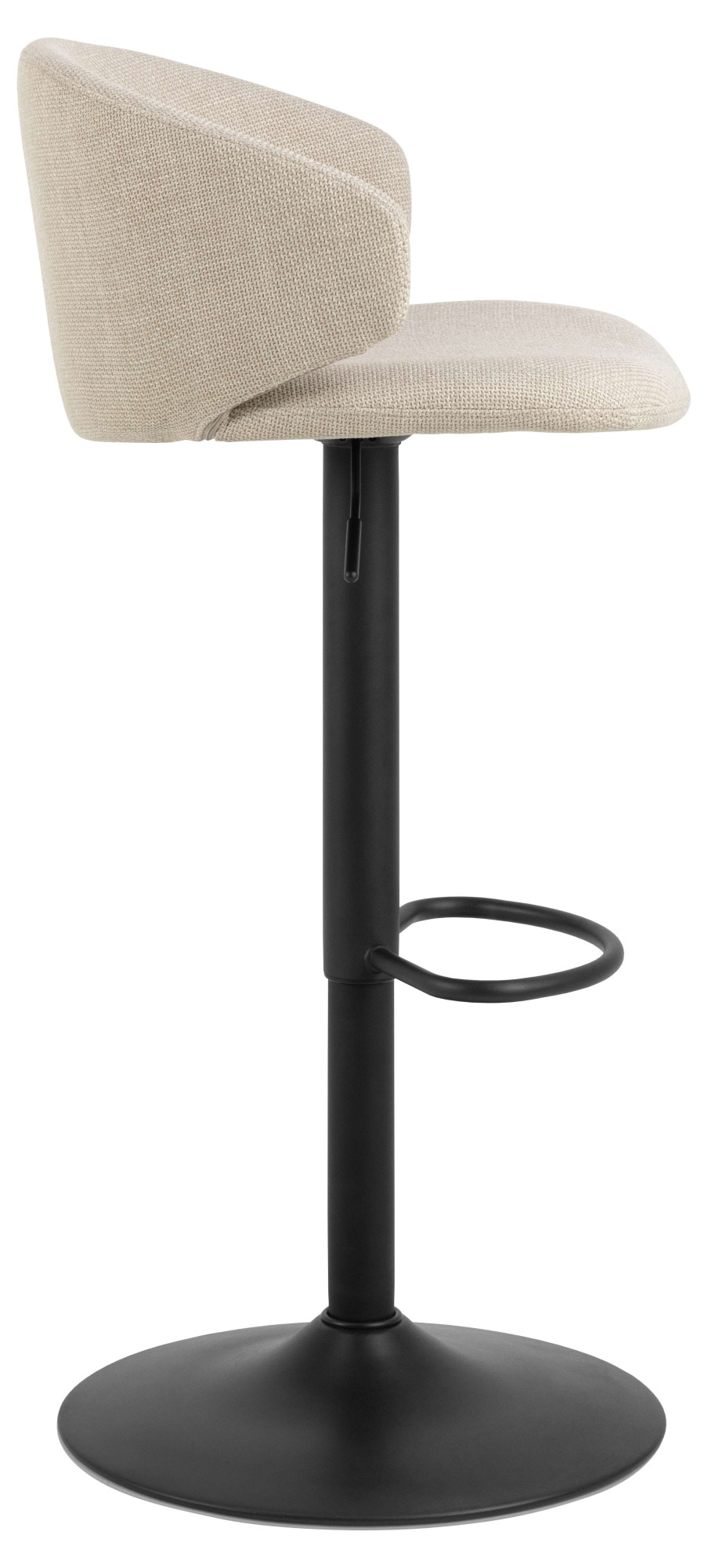 ACTONA GROUP Barhocker »Ella« Set, 2 stk, 2 Stk. tlg. Barhocker, Basel beige, Trompete Gestell matt schwarz rau, 2 Stk